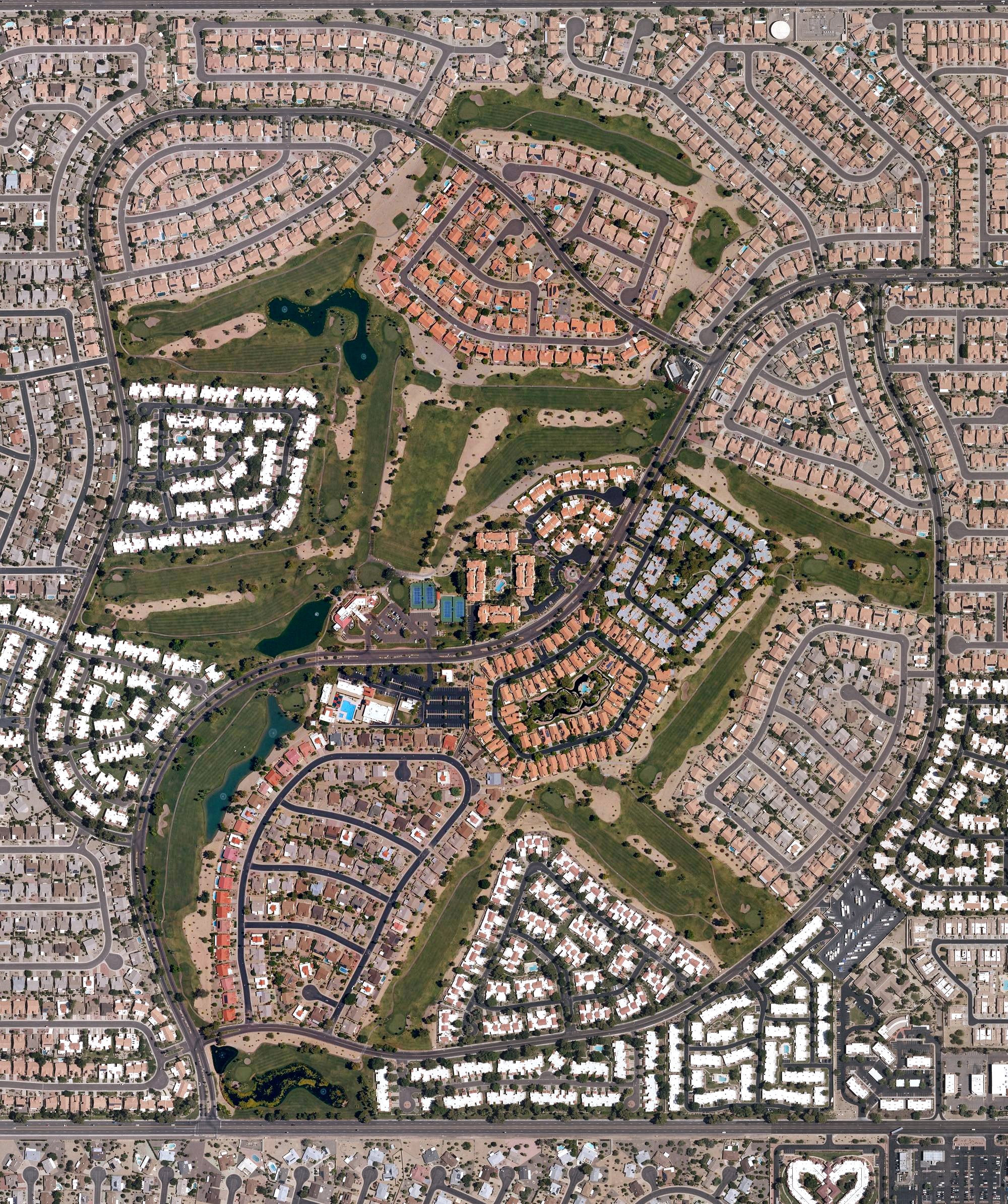 Aerial view of Westbrook Village Golf Club - Lakes Course, AZ