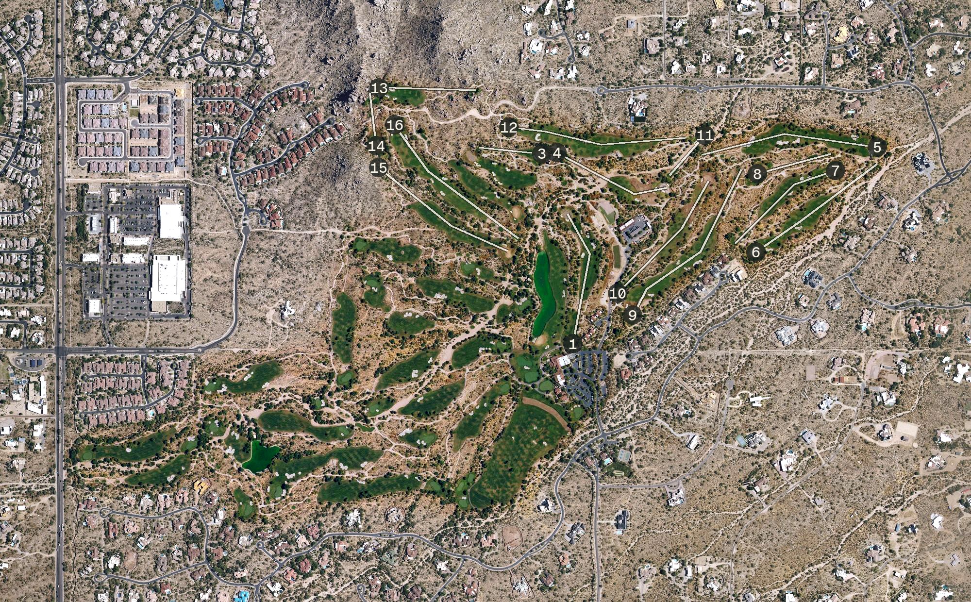 Aerial view of Whisper Rock Golf Club, AZ
