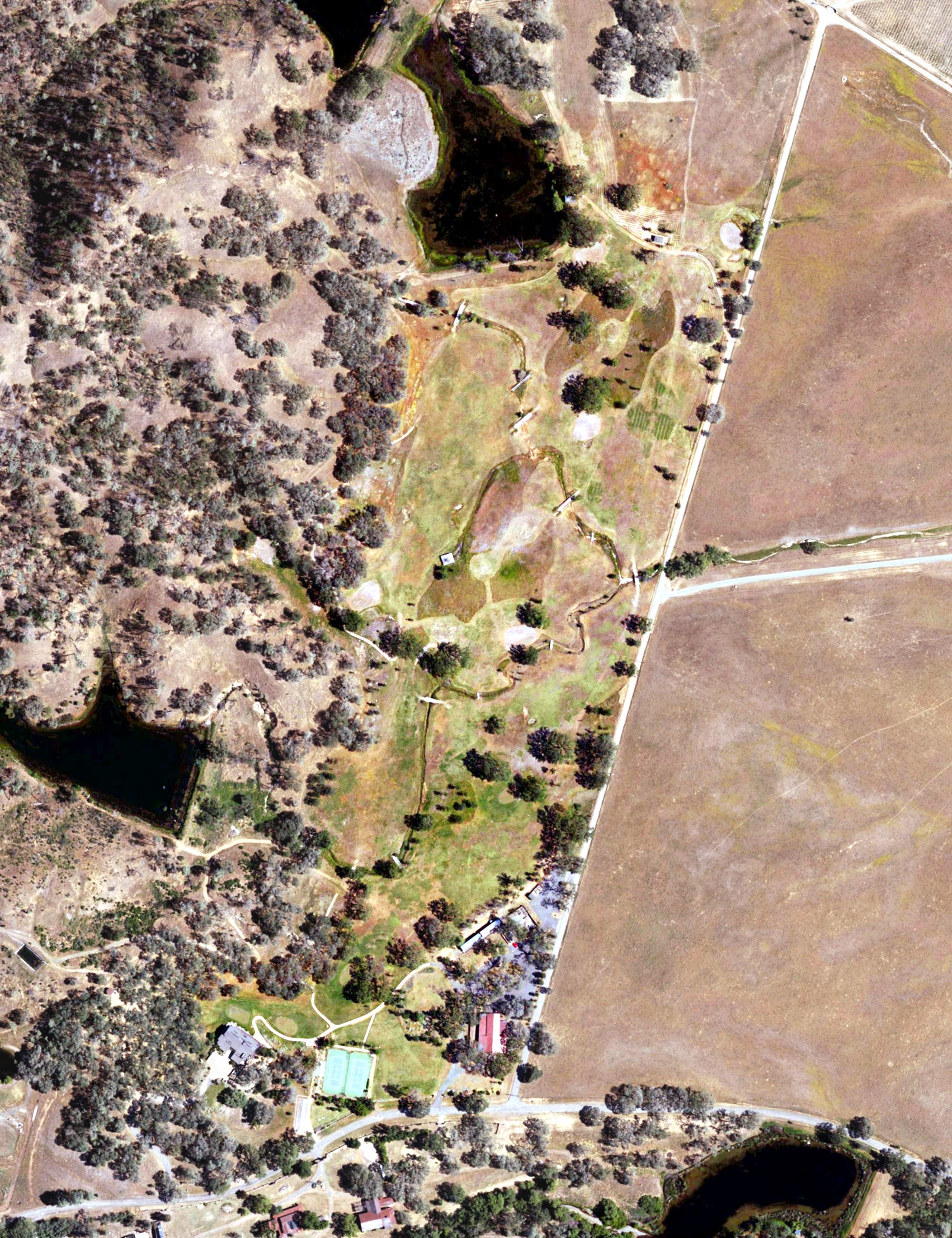 Aerial view of Aetna Springs Golf Course, CA