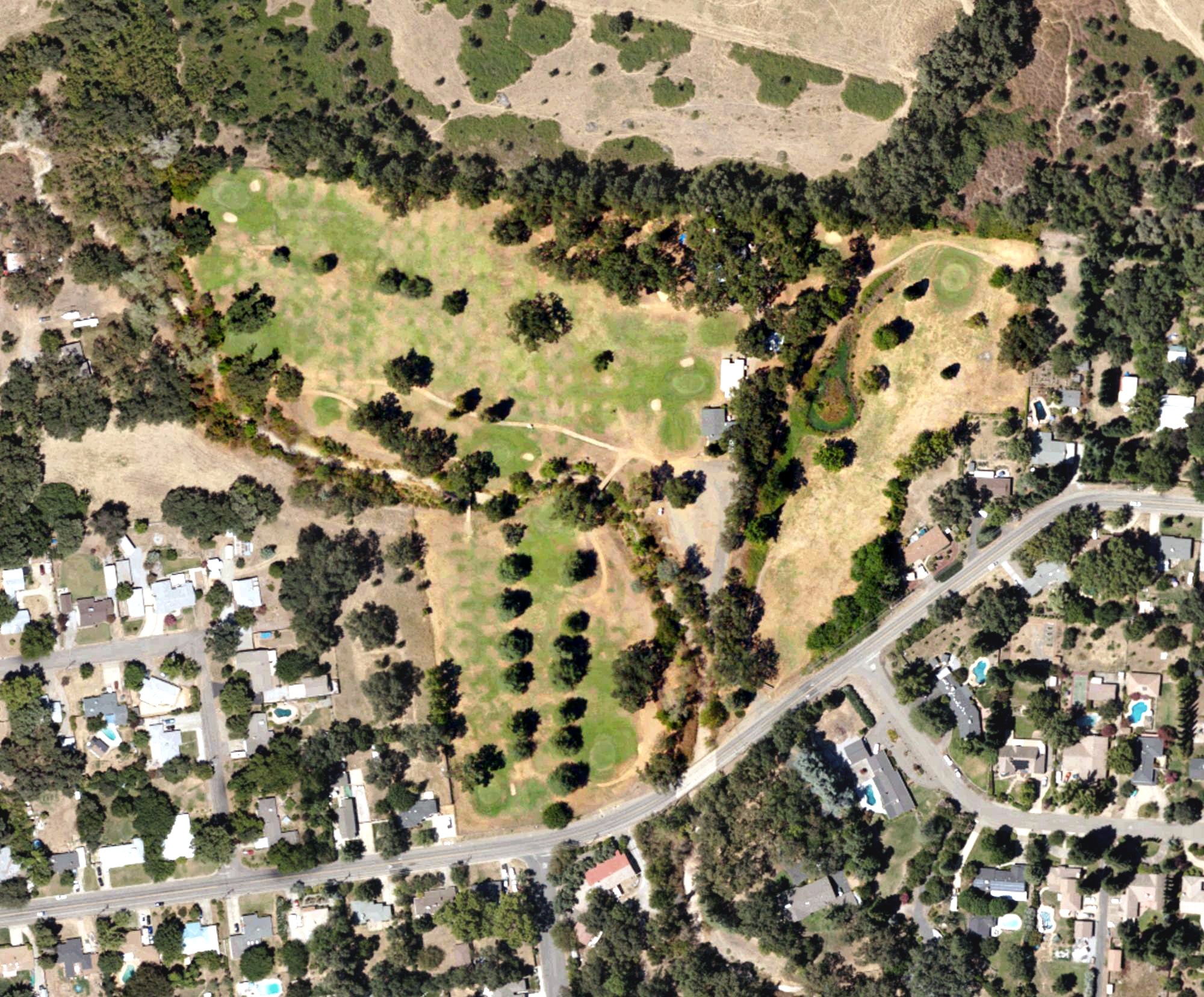 Aerial view of Allen’s Golf Course, CA