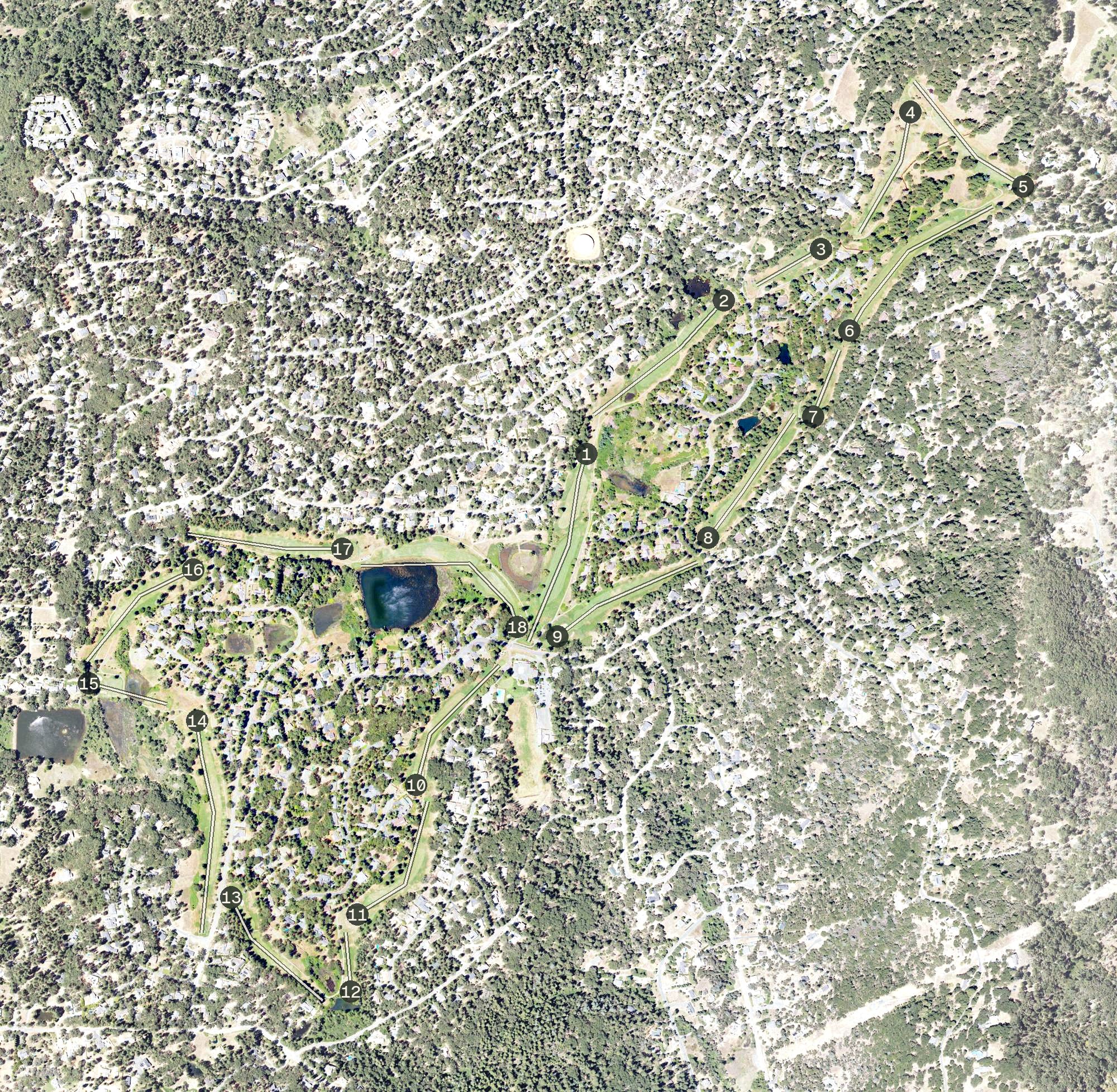 Aerial view of Alta Sierra Country Club, CA