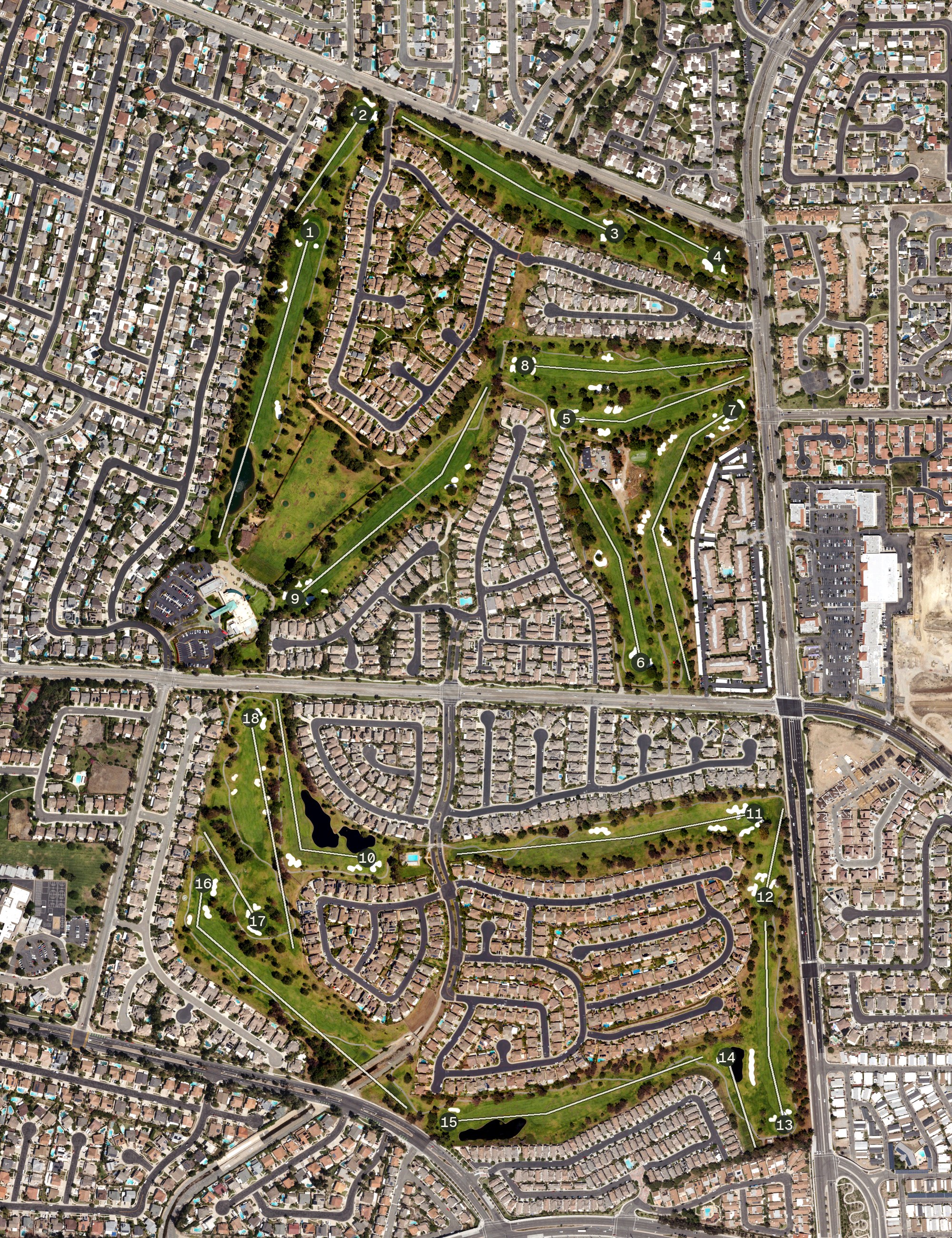Aerial view of Alta Vista Country Club, CA