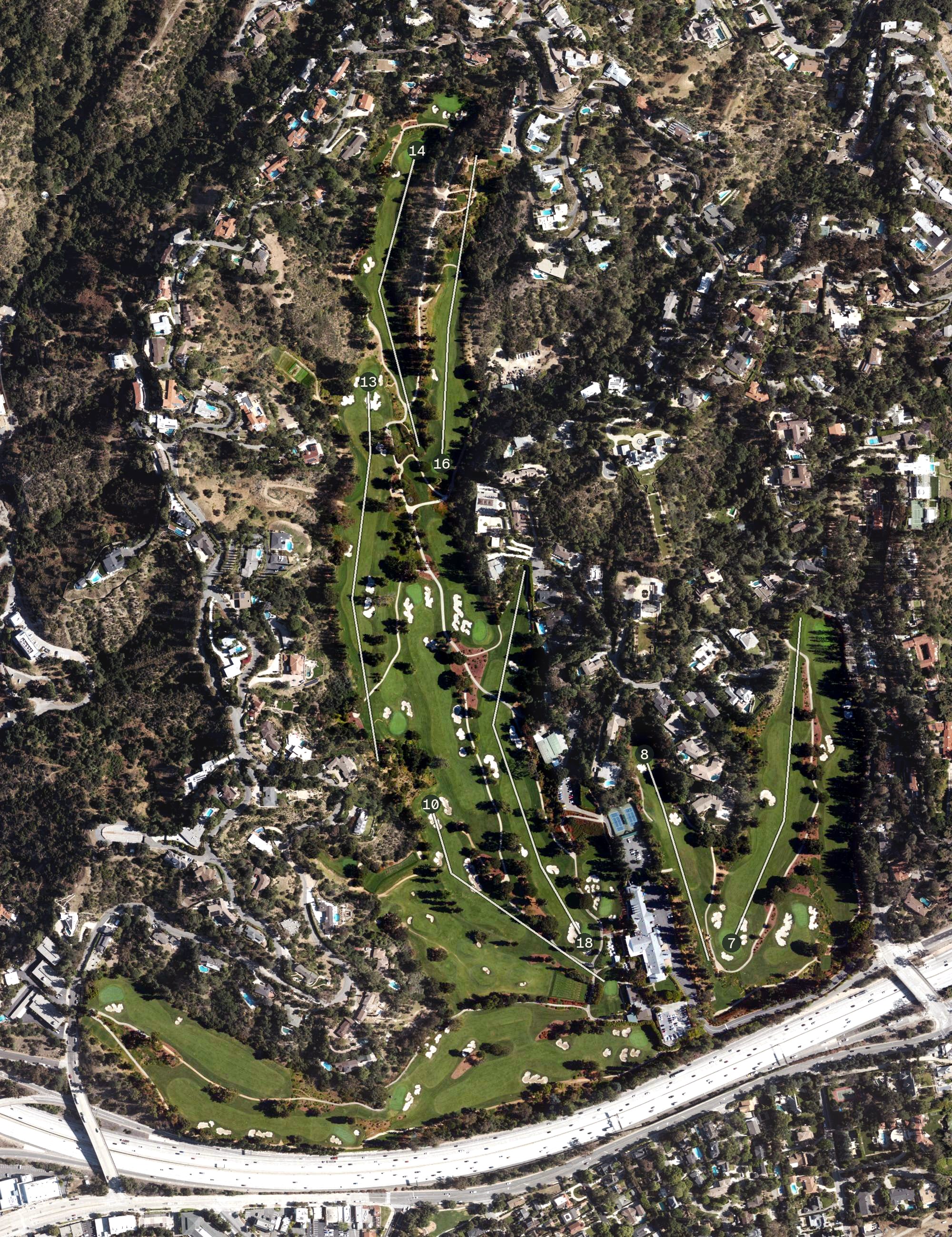 Aerial view of Annandale Country Club, CA