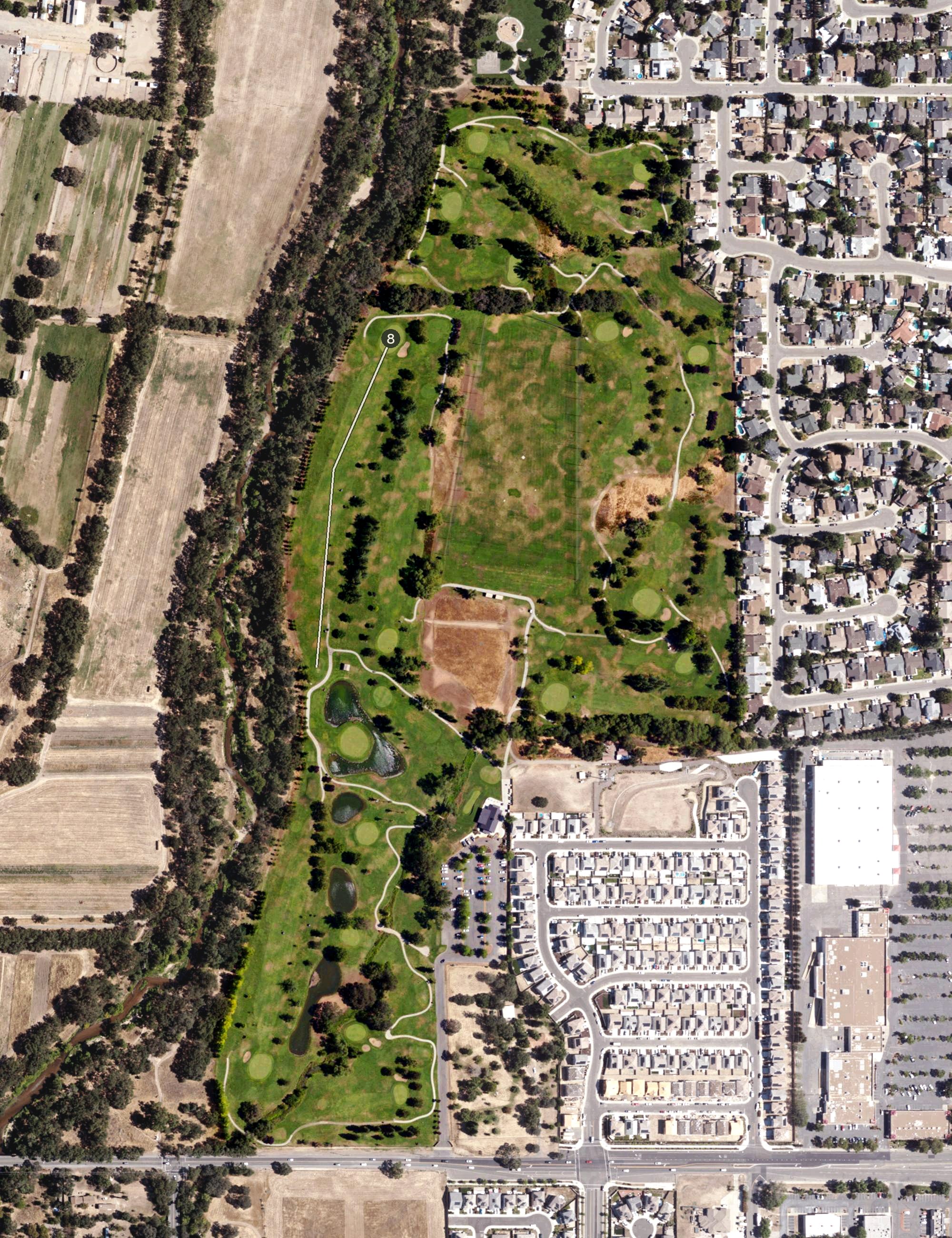 Aerial view of Antelope Greens Golf Course, CA