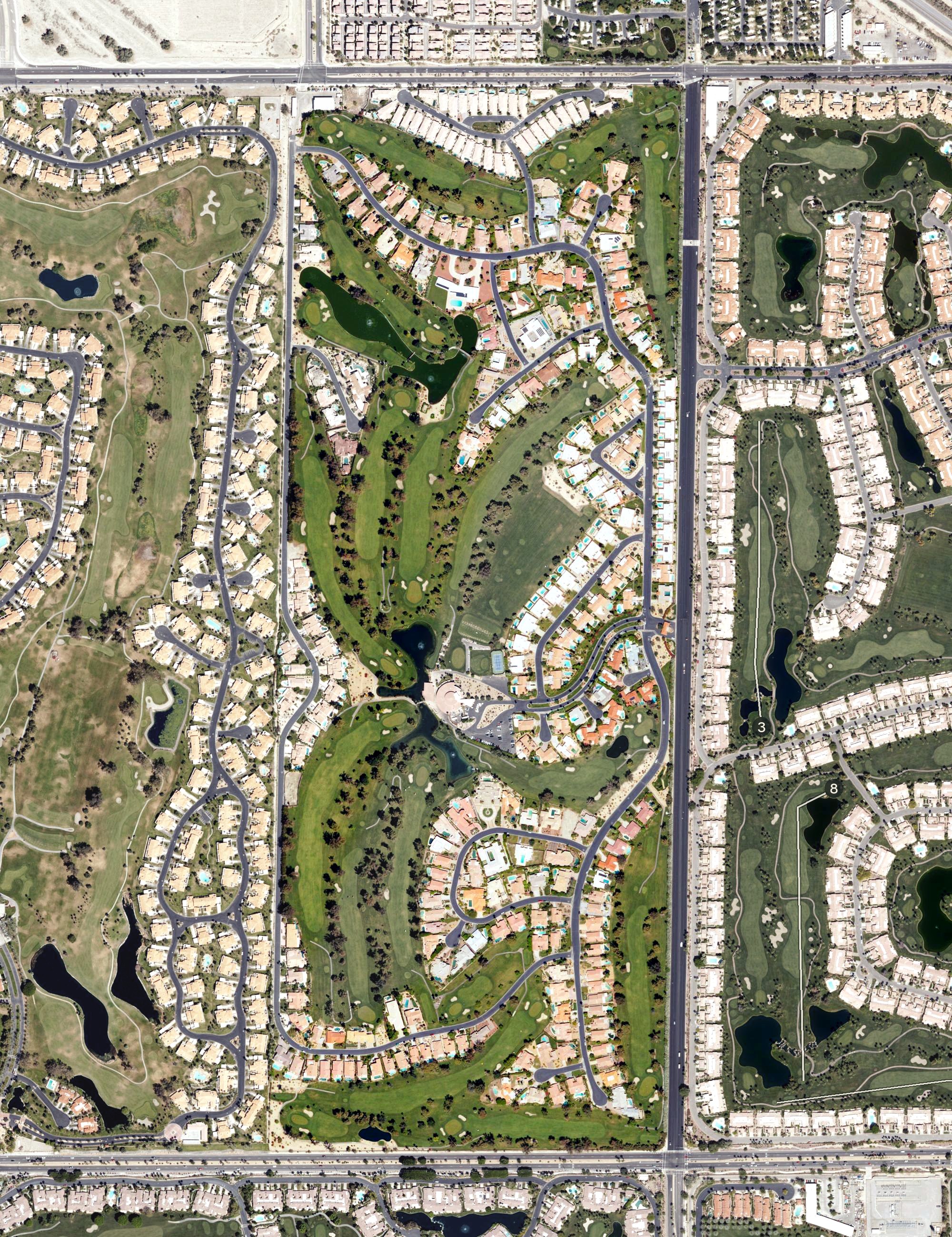 Aerial view of Avondale Golf Club, CA