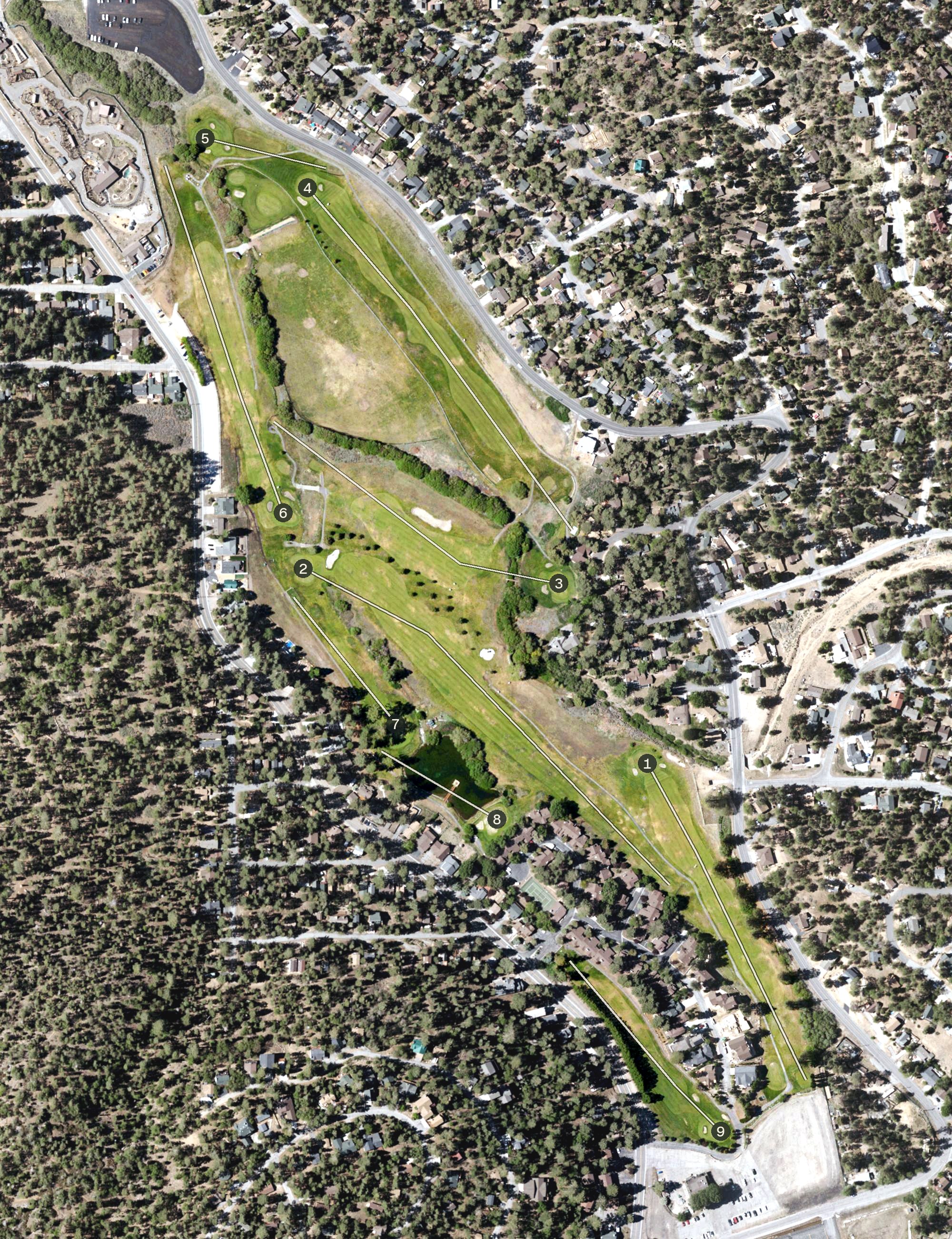 Aerial view of Bear Mountain Golf Course, CA