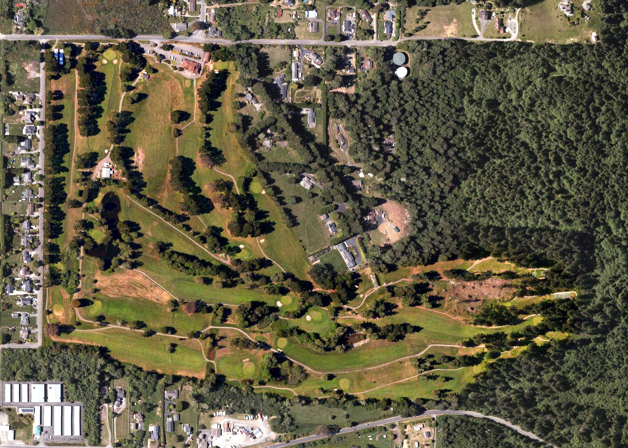 Aerial view of BeauPre Golf Course, CA