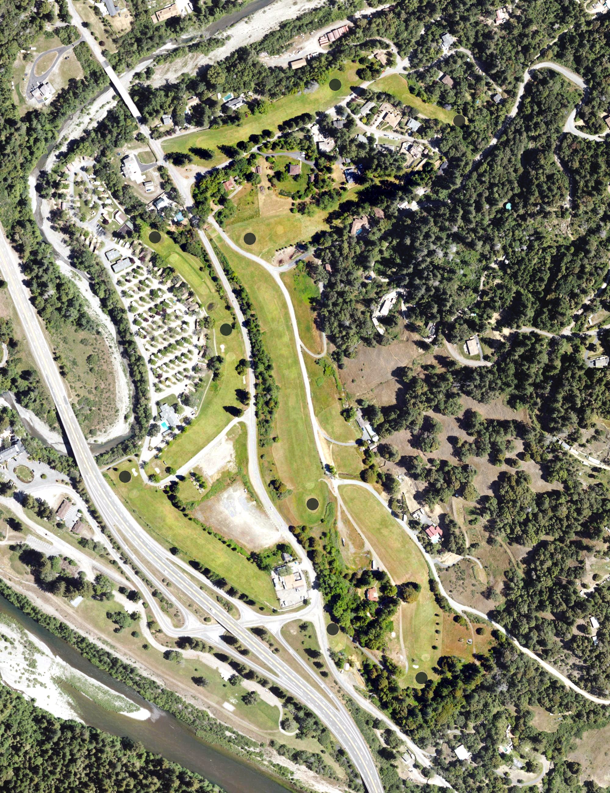 Aerial view of Benbow Valley Golf Course, CA