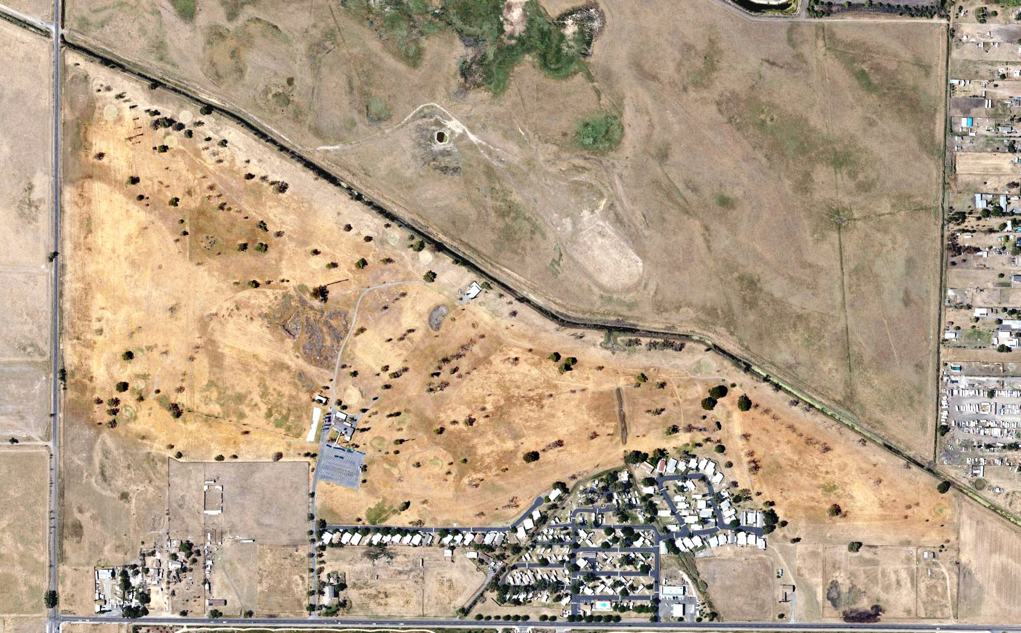 Aerial view of Bethel Island Golf Course, CA