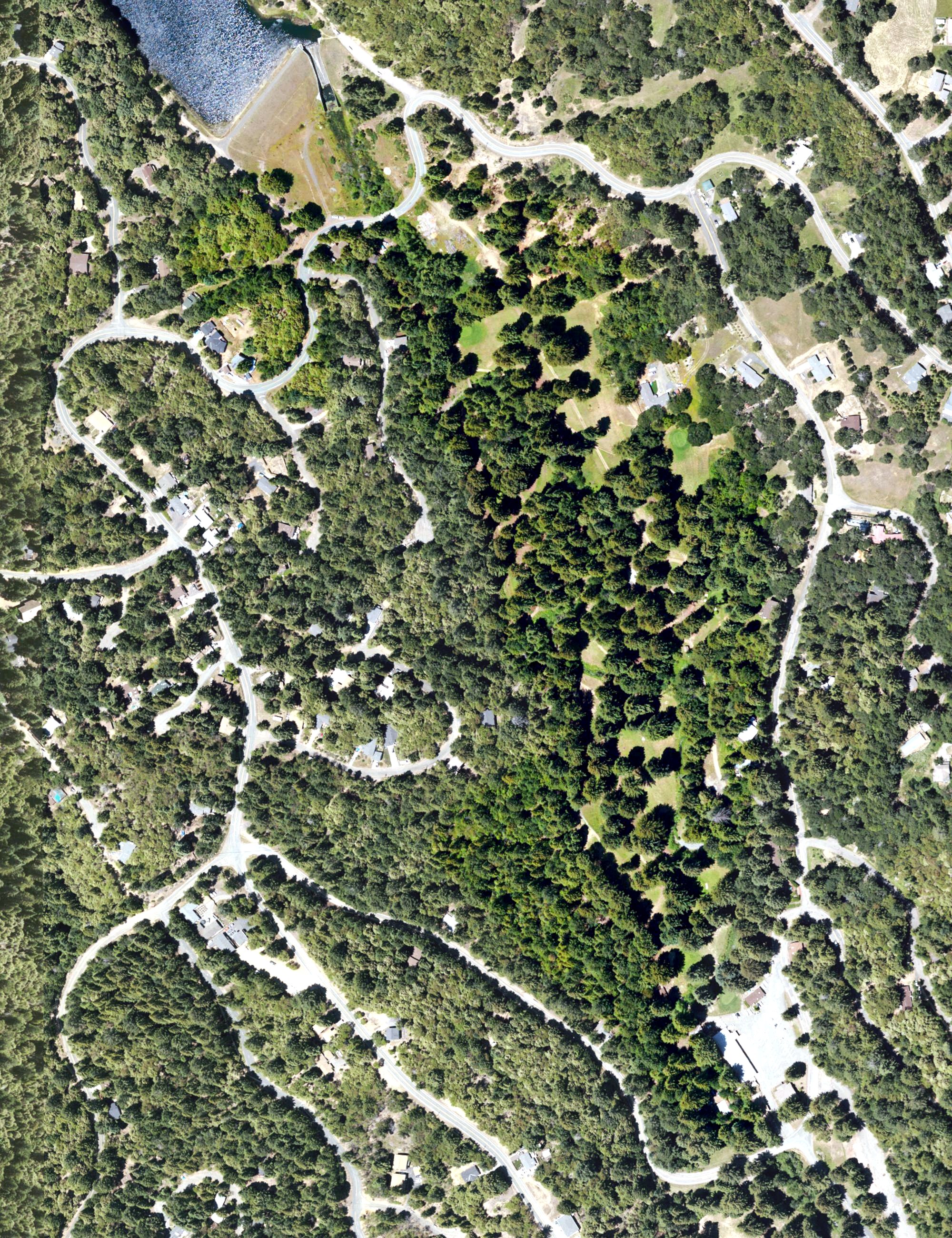 Aerial view of Brooktrails Golf Course, CA