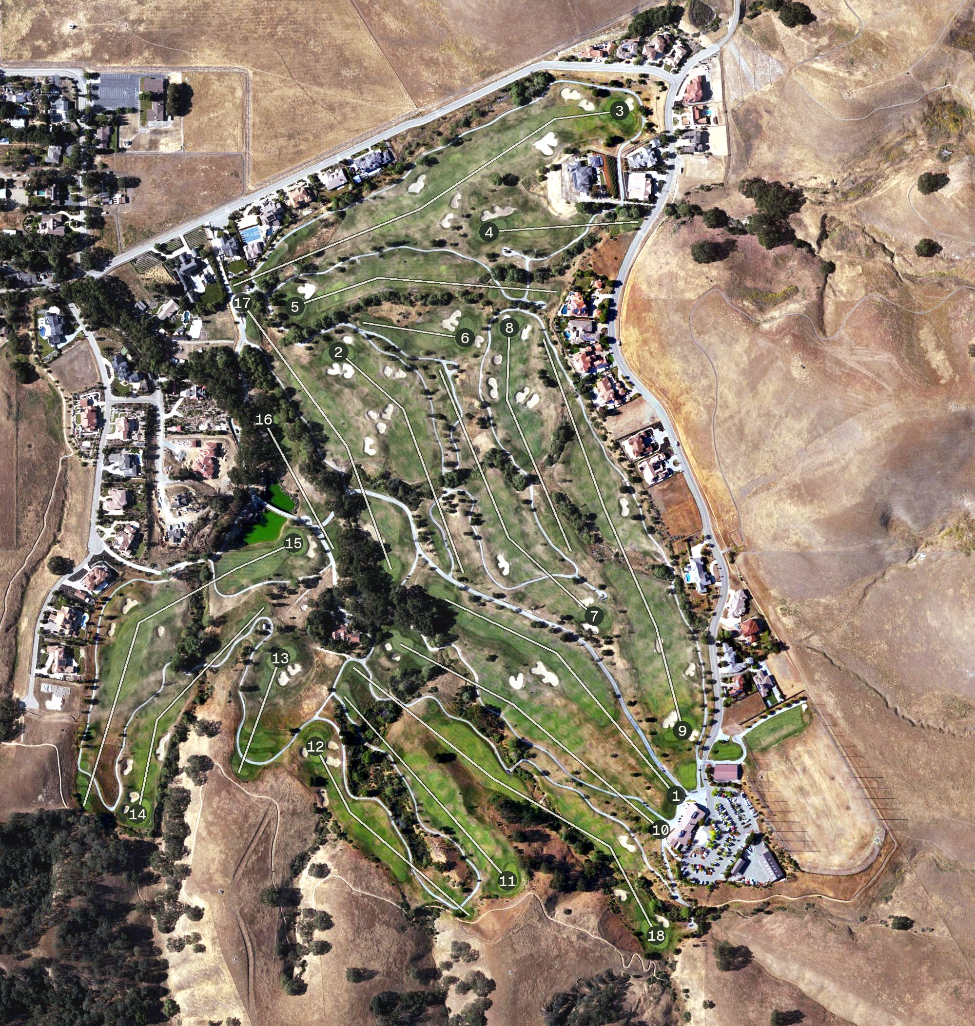 Aerial view of Callippe Preserve, CA