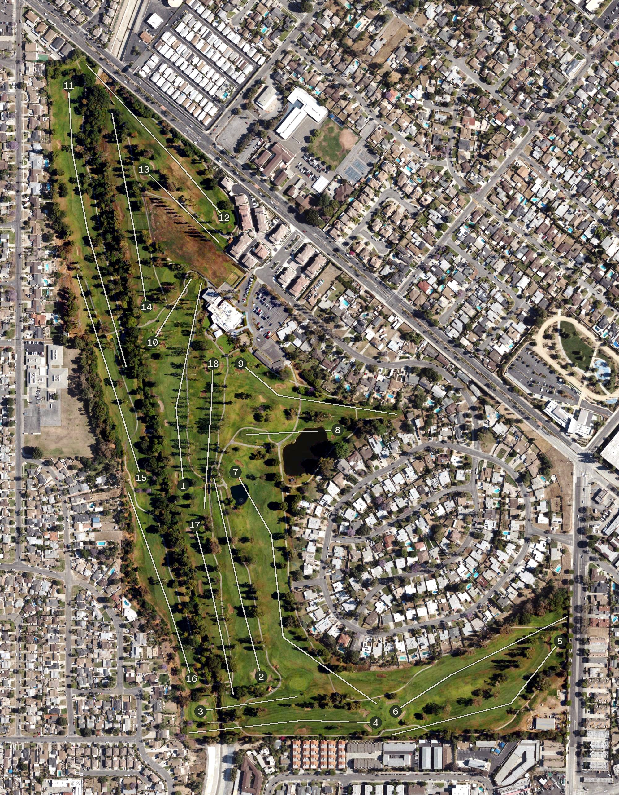 Aerial view of Candlewood Country Club, CA