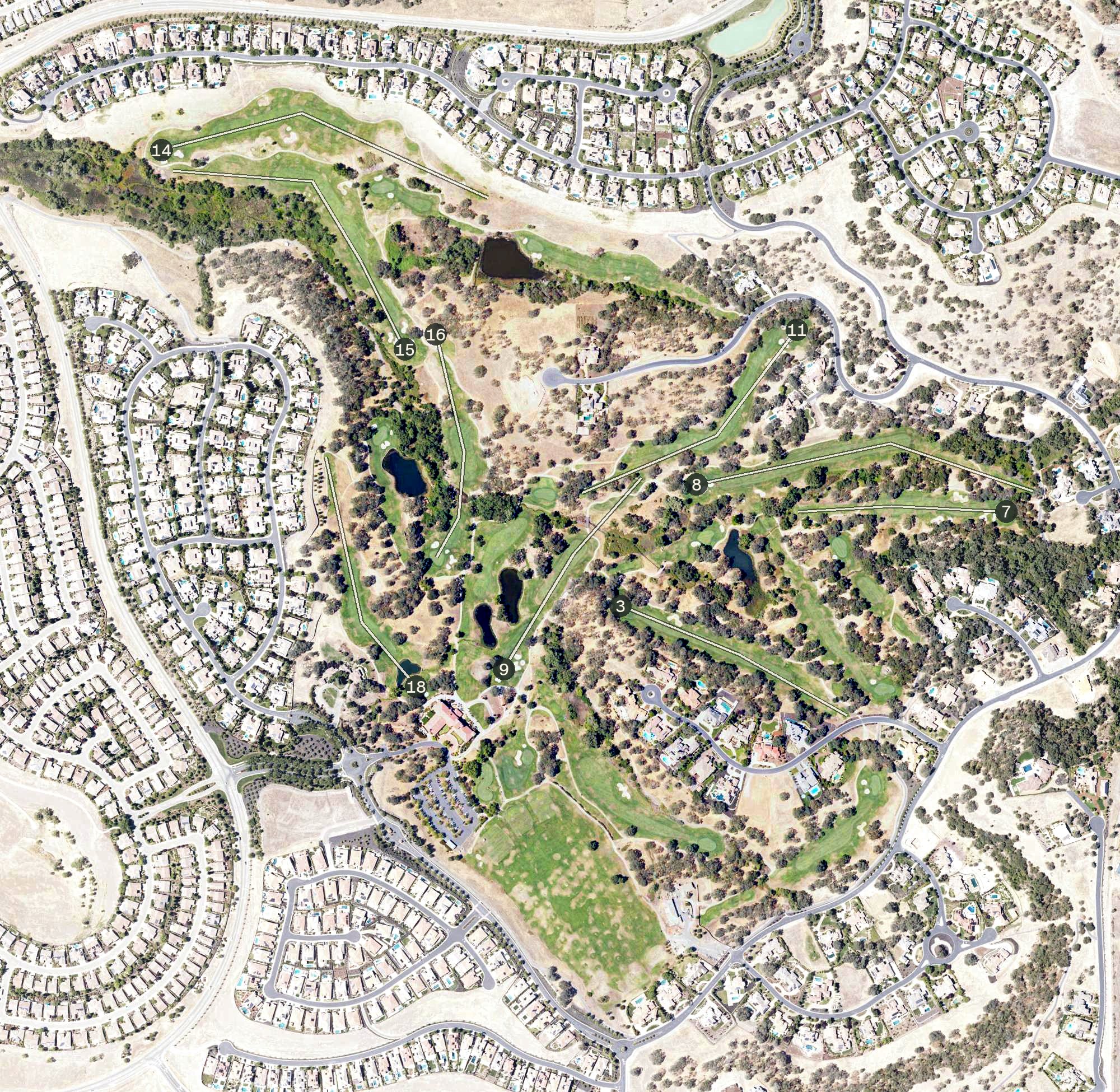 Aerial view of Catta Verdera Country Club, CA