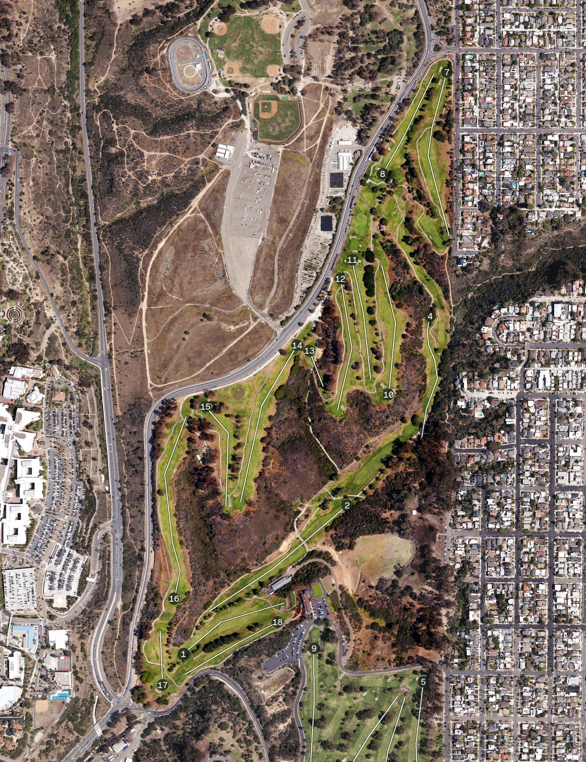 Aerial view of Championship Course, CA