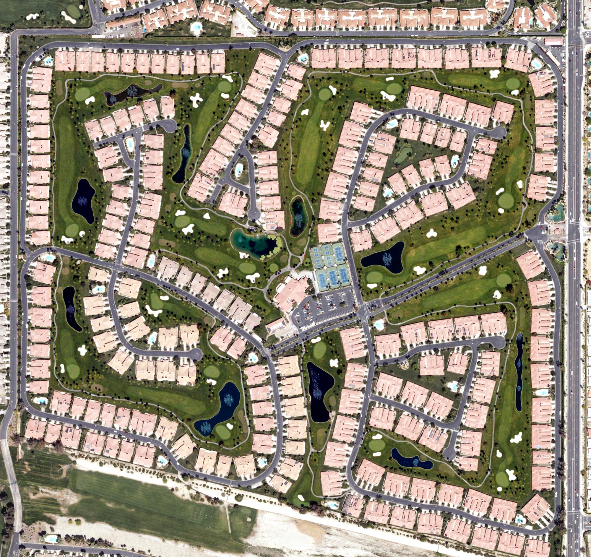 Aerial view of Chaparral Country Club, CA
