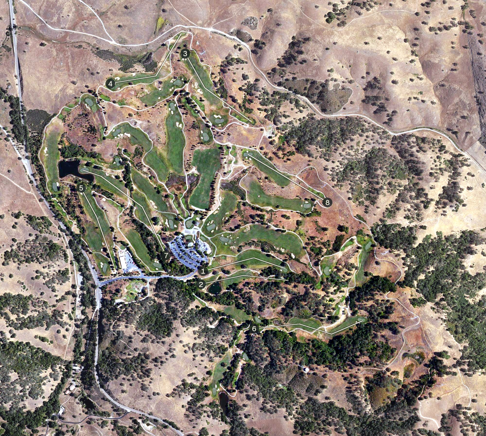 Aerial view of Cinnabar Hills Golf Club, CA