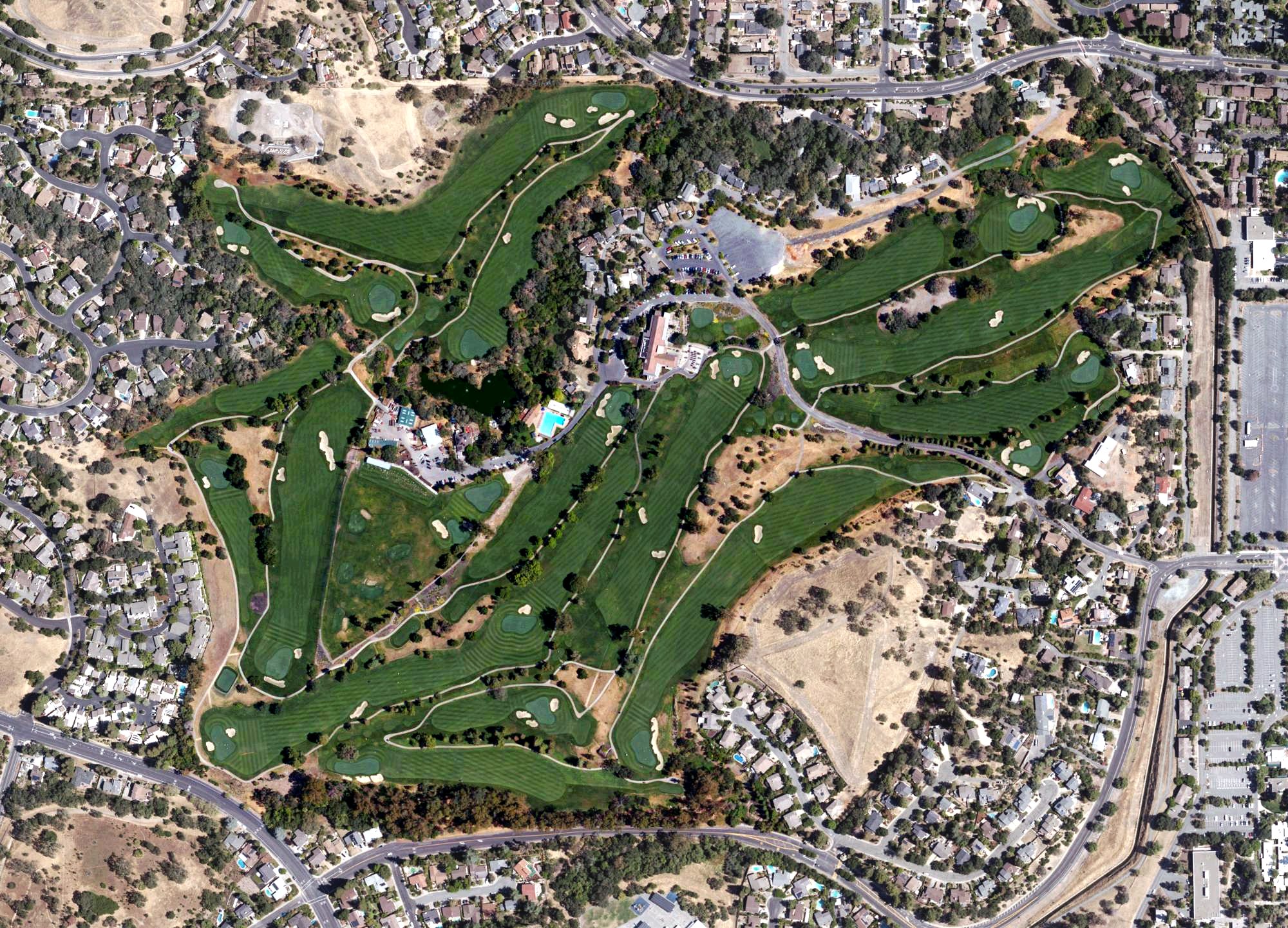 Aerial view of Contra Costa Country Club, CA