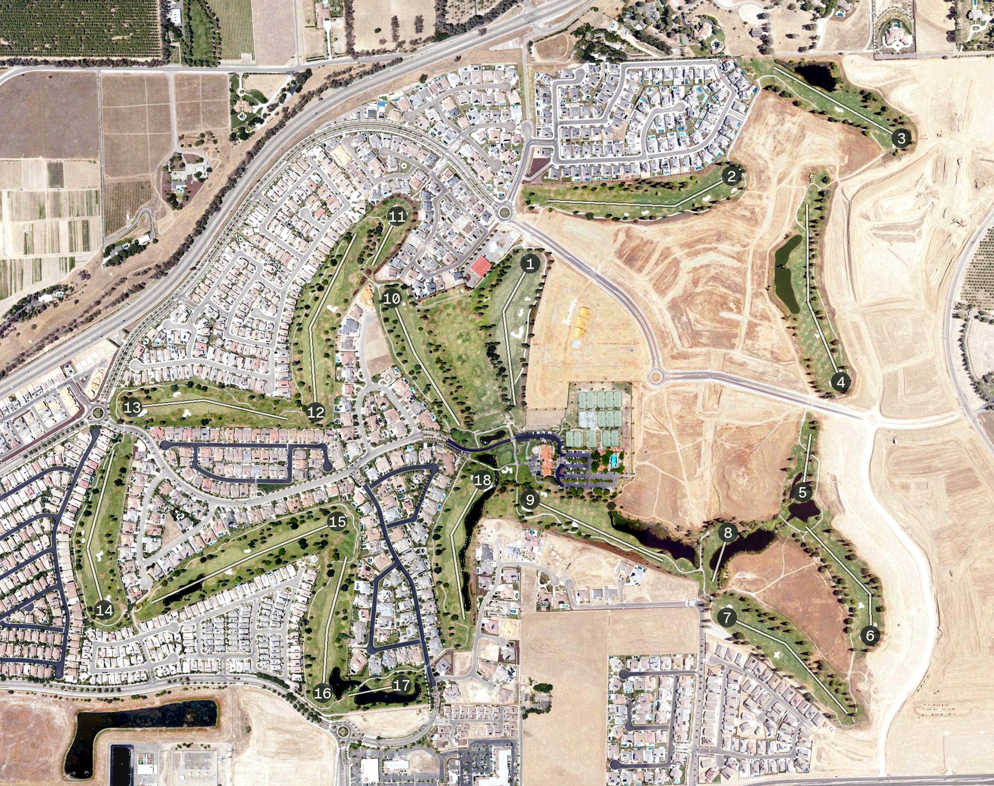 Aerial view of Copper River Country Club, CA