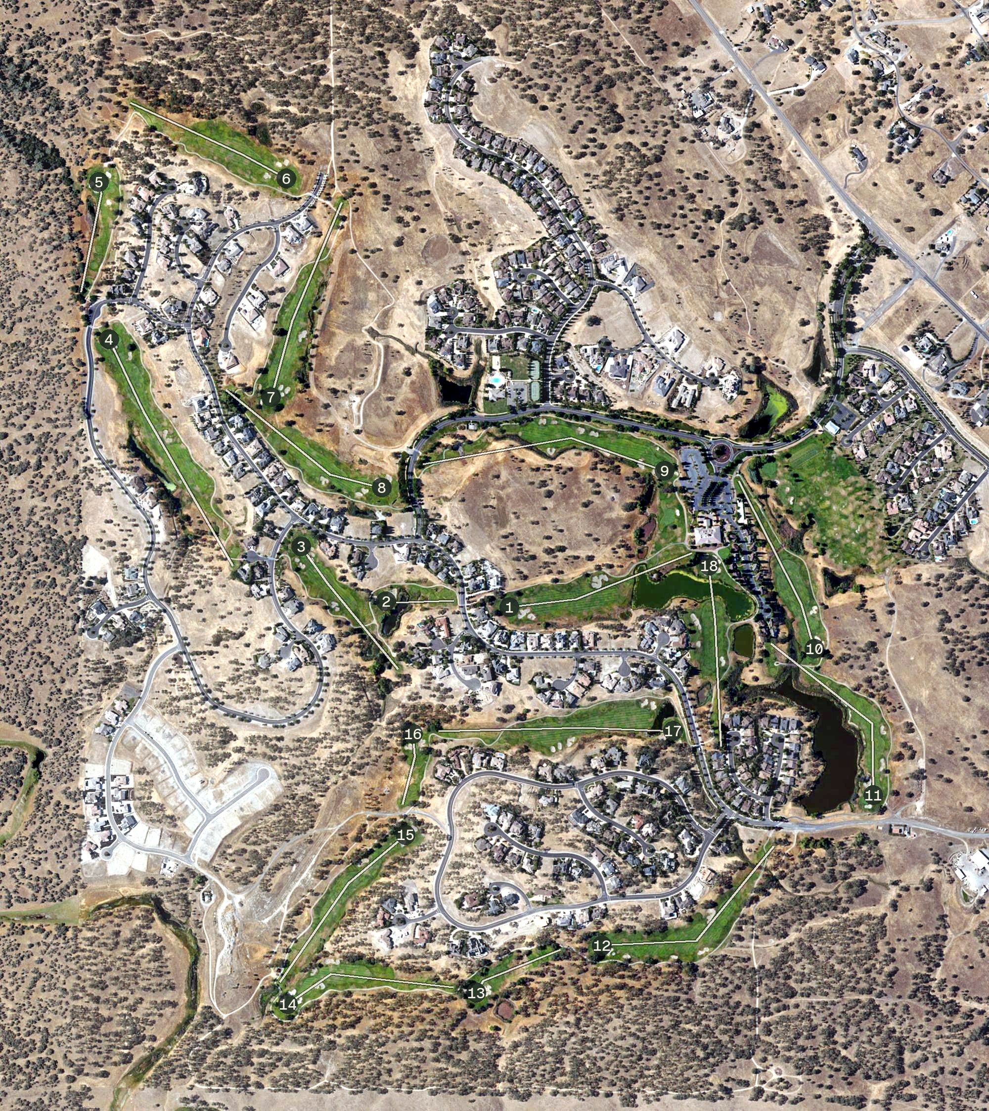 Aerial view of Copper Valley Golf Club, CA