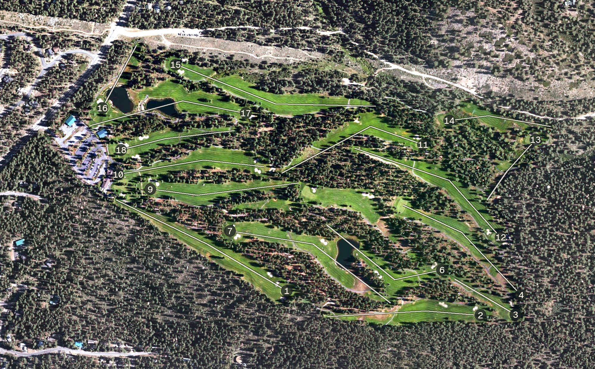 Aerial view of Coyote Moon Golf Course, CA