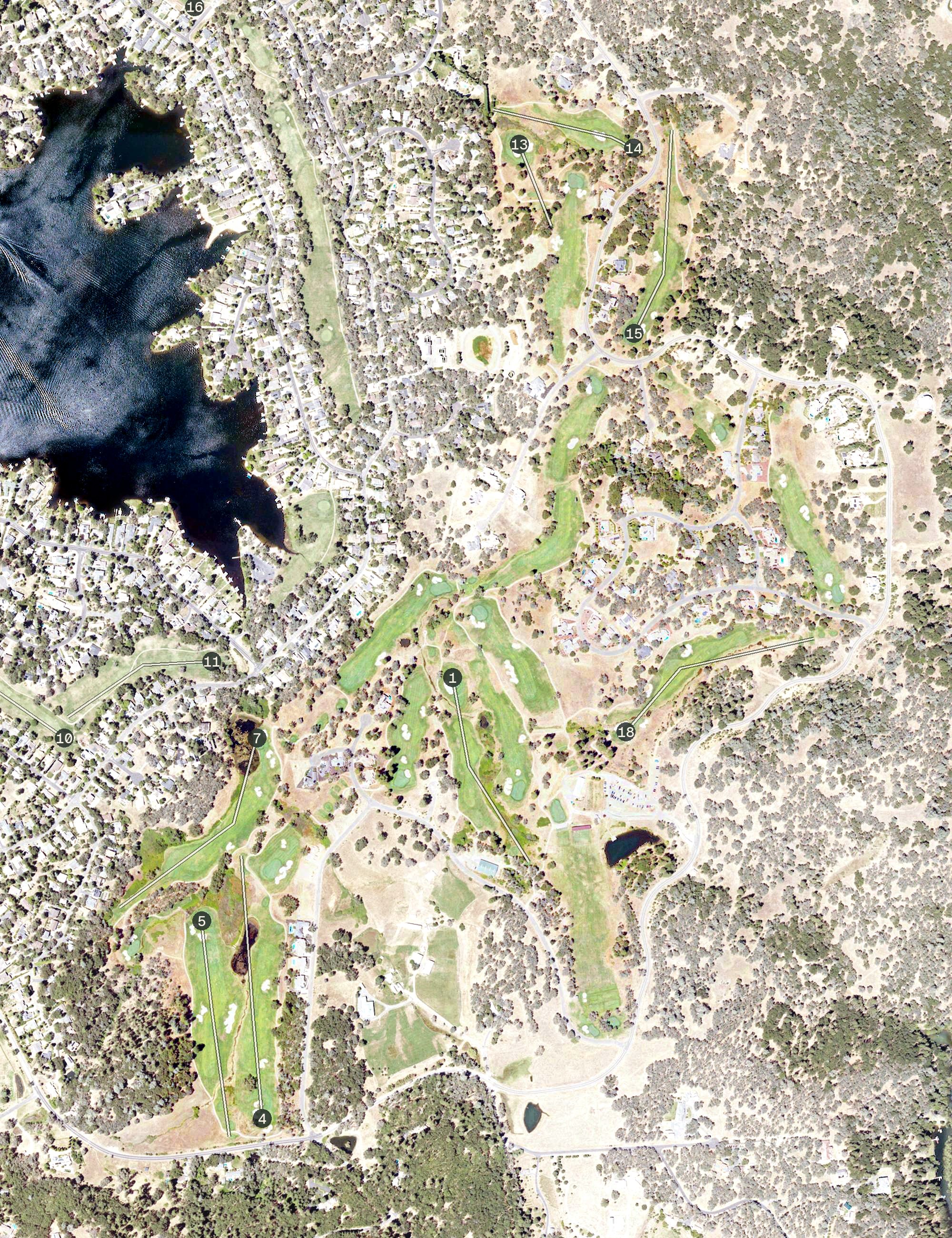 Aerial view of DarkHorse Golf Club, CA