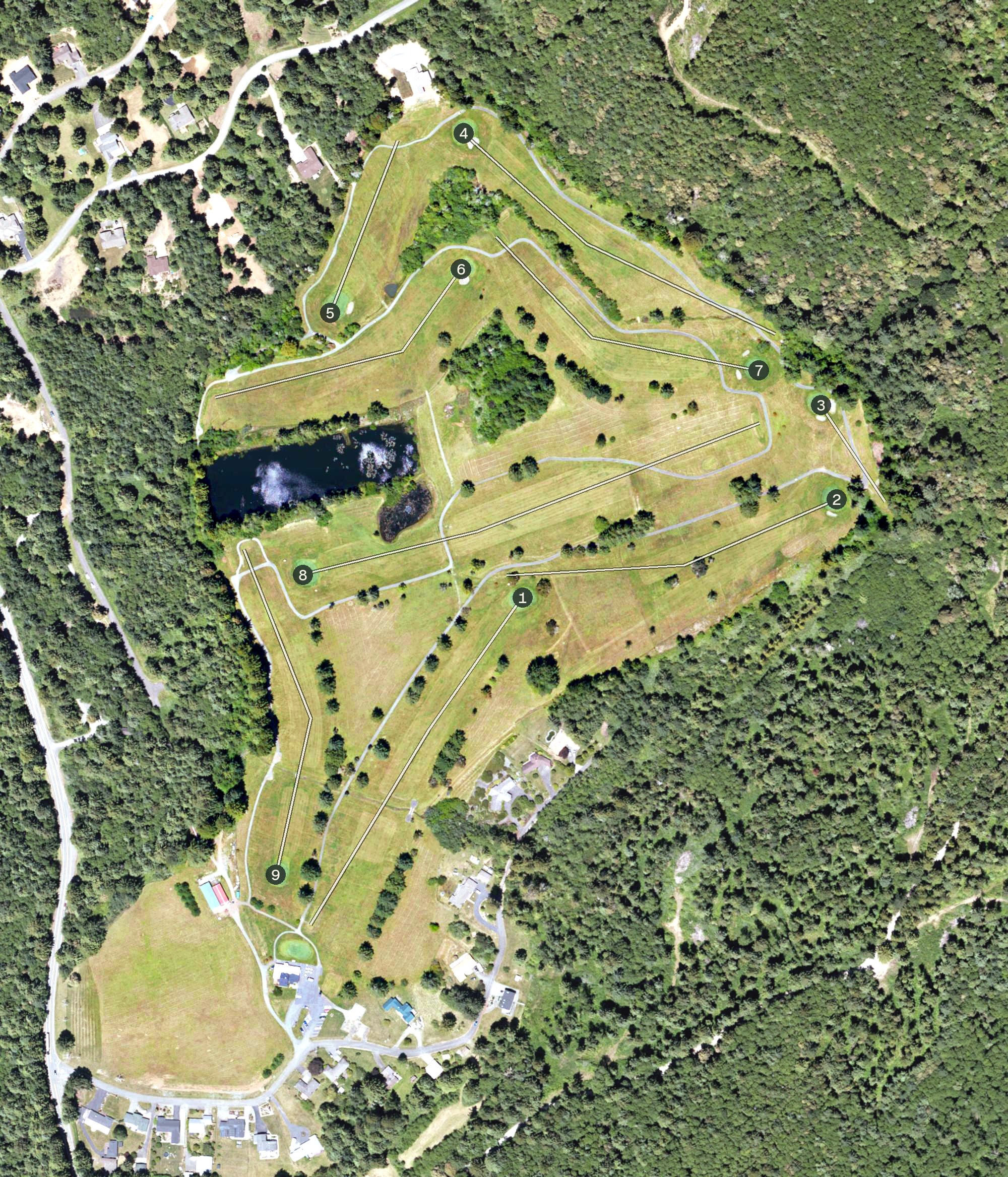 Aerial view of Del Norte Golf Course, CA