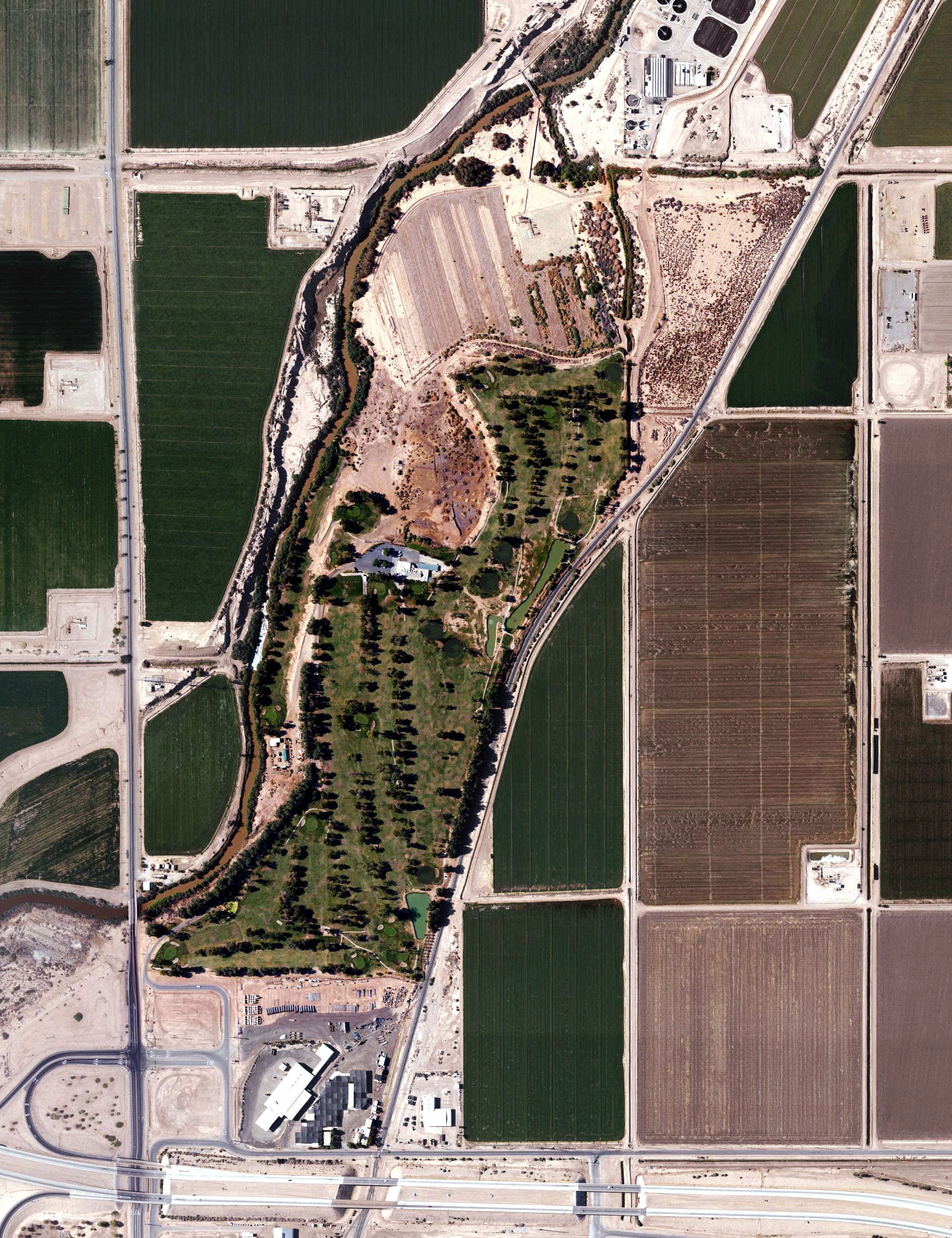 Aerial view of del Rio Country Club, CA