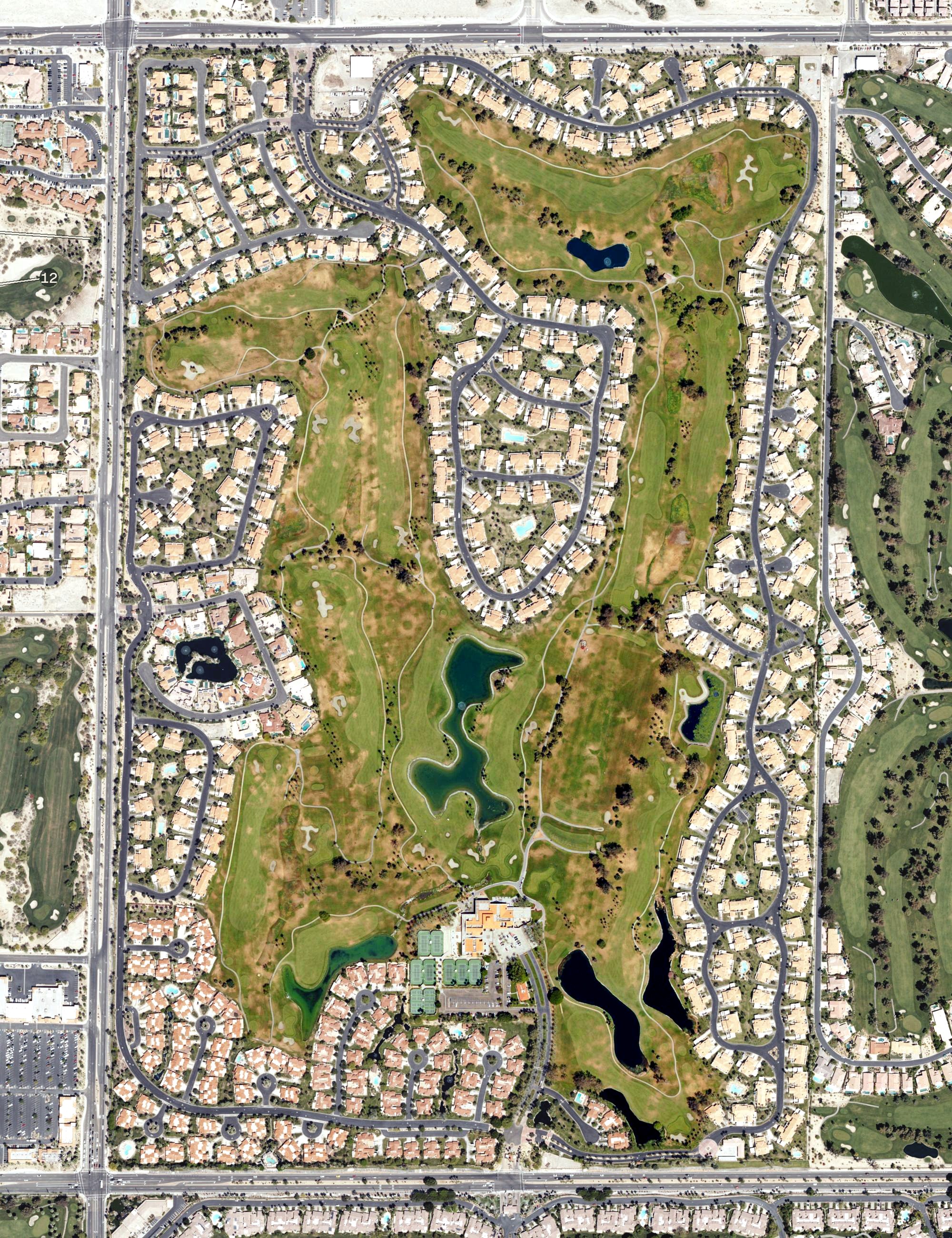 Aerial view of Desert Falls Country Club, CA