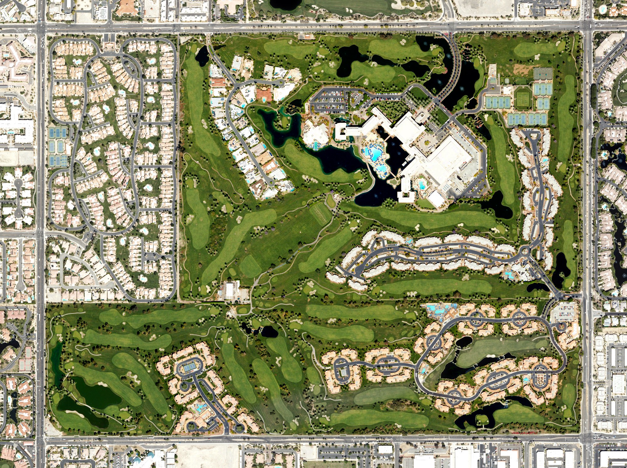 Aerial view of Desert Springs, CA