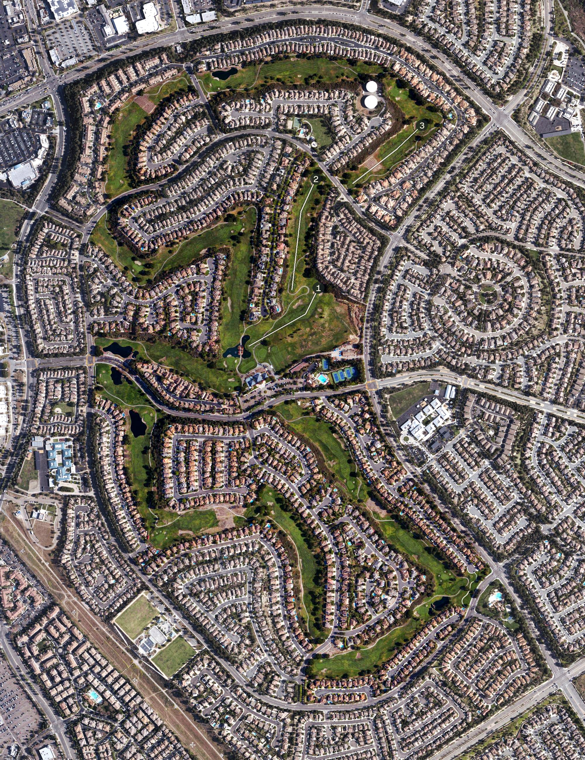 Aerial view of Eastlake Country Club, CA