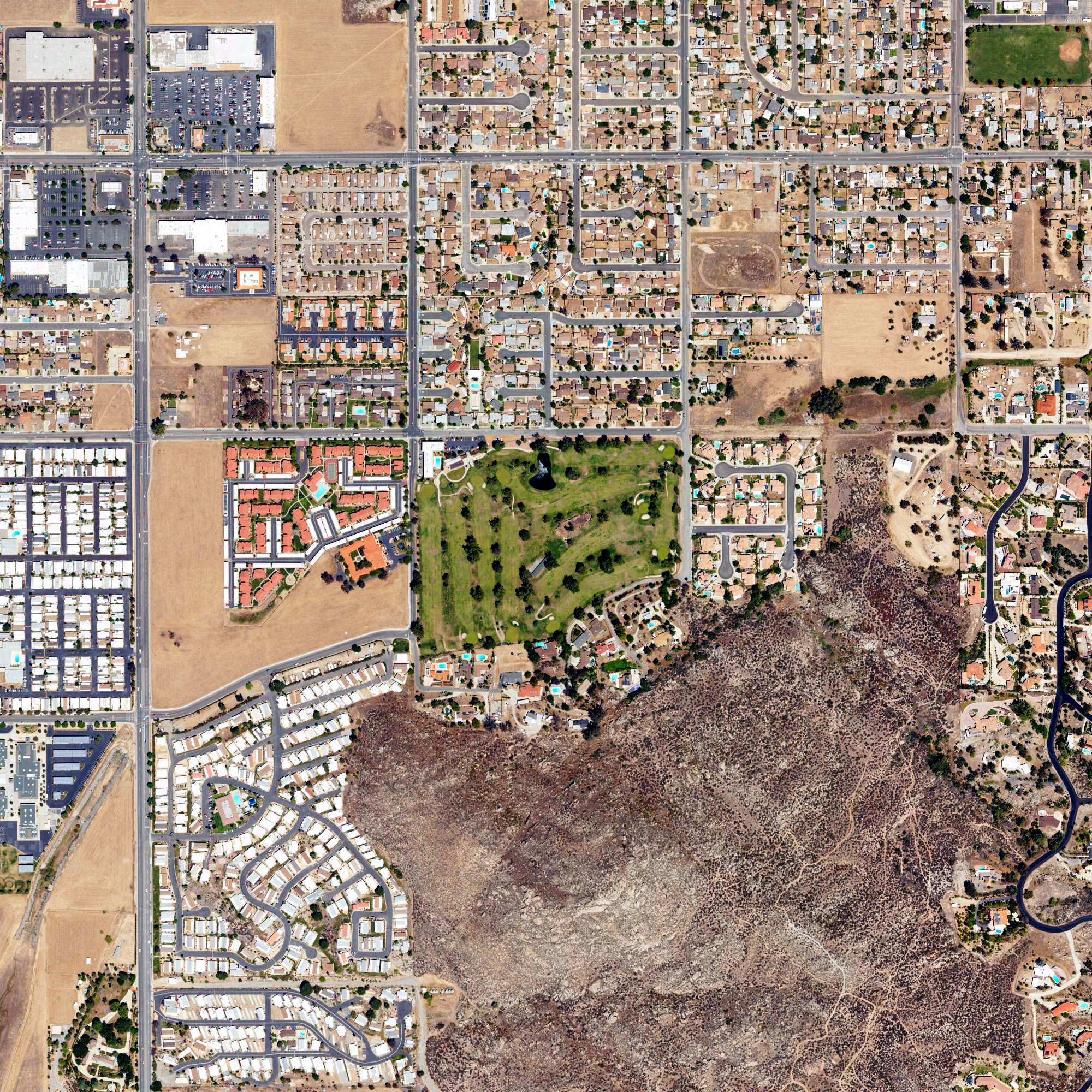 Aerial view of Echo Hills Golf Course, CA