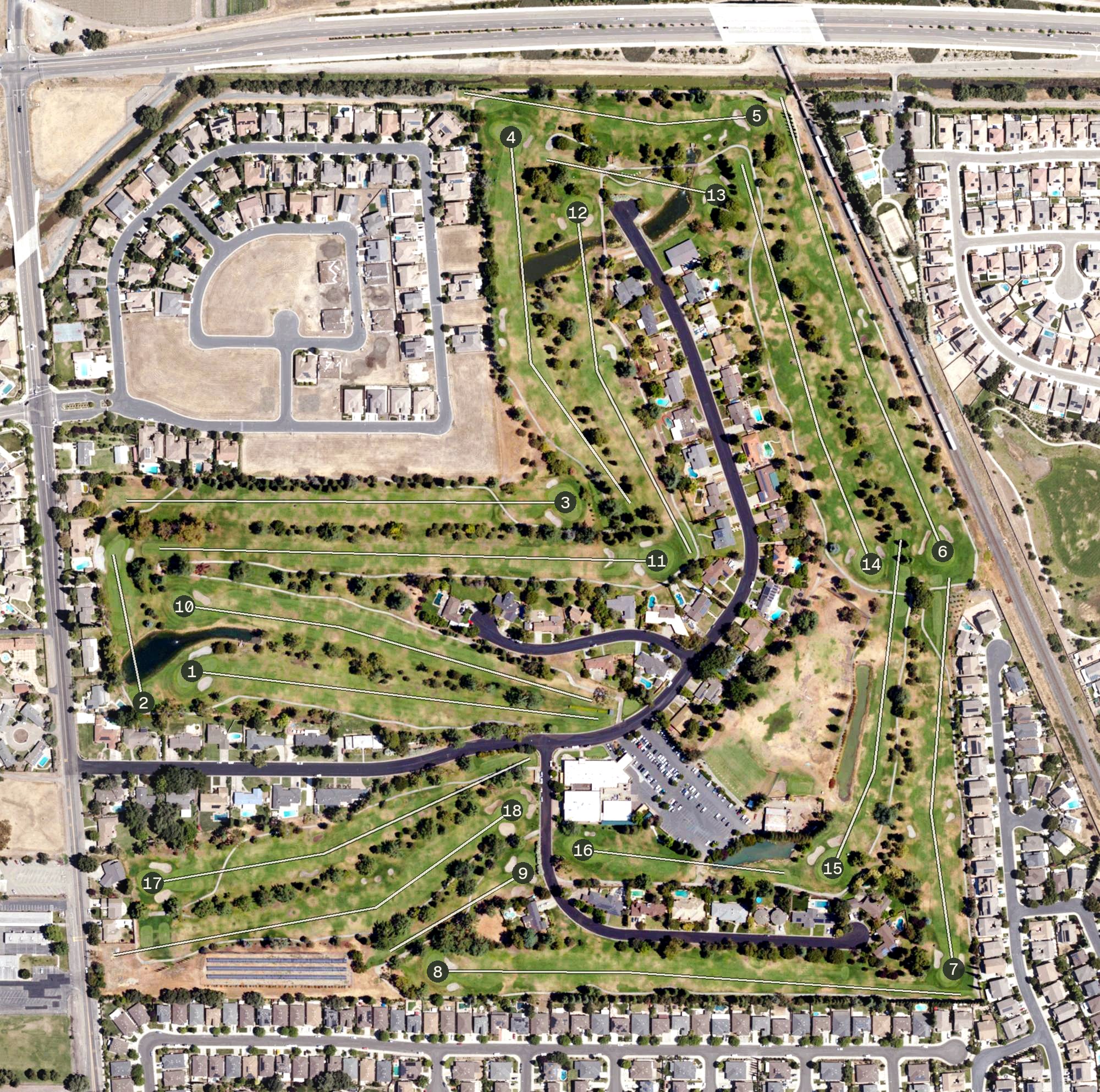 Aerial view of Elkhorn Golf Course, CA
