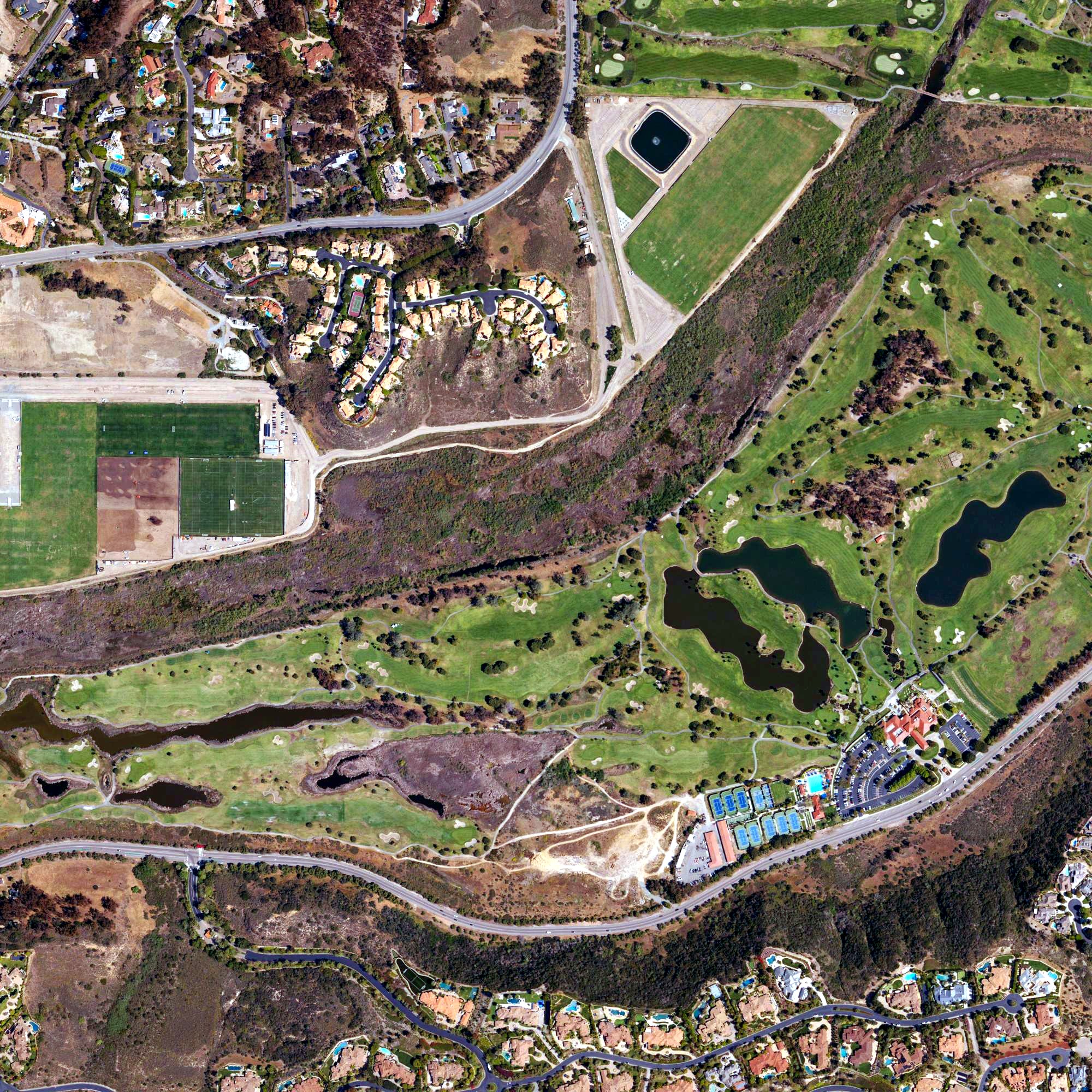 Aerial view of Fairbanks Ranch Country Club, CA