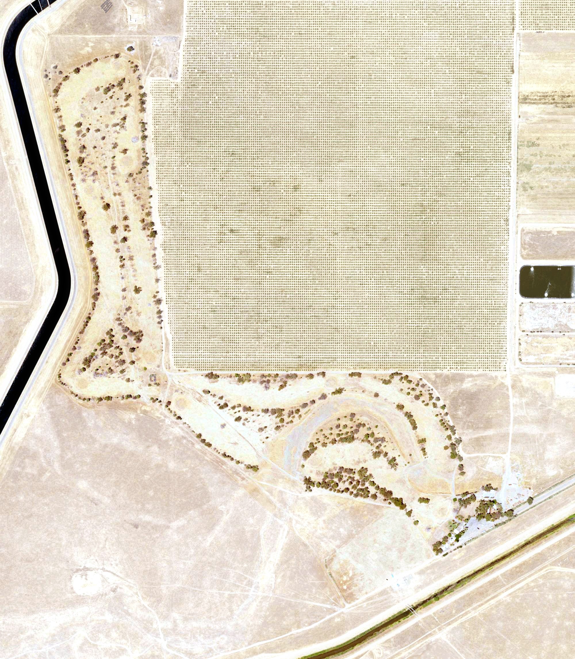 Aerial view of Forebay Golf Club, CA