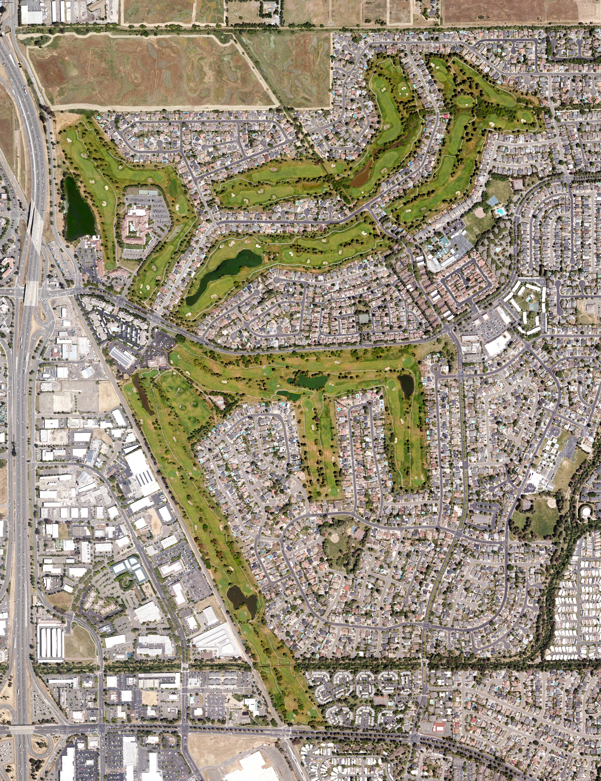 Aerial view of Foxtail Golf Club, CA