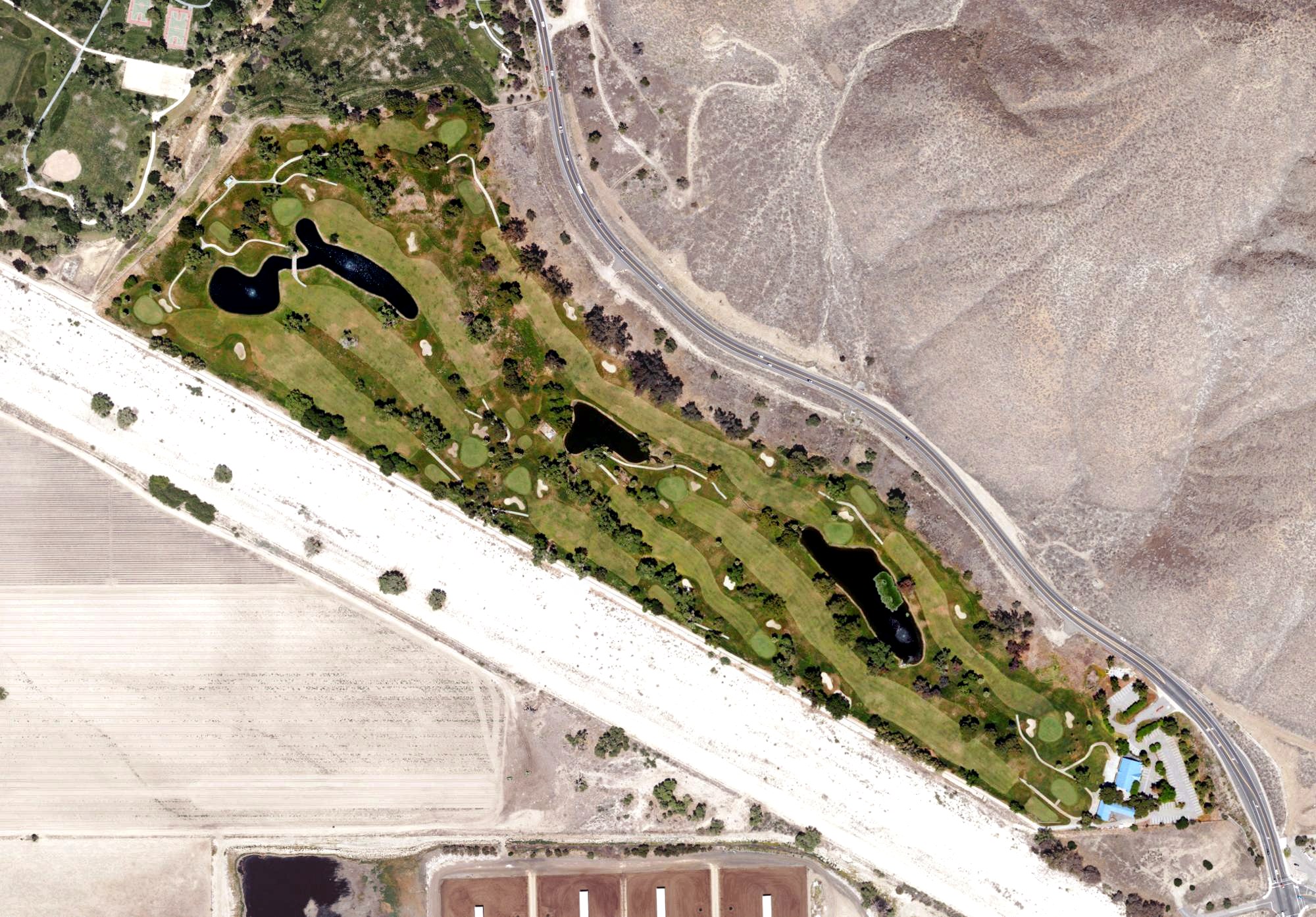 Aerial view of Golden Era Golf Course, CA