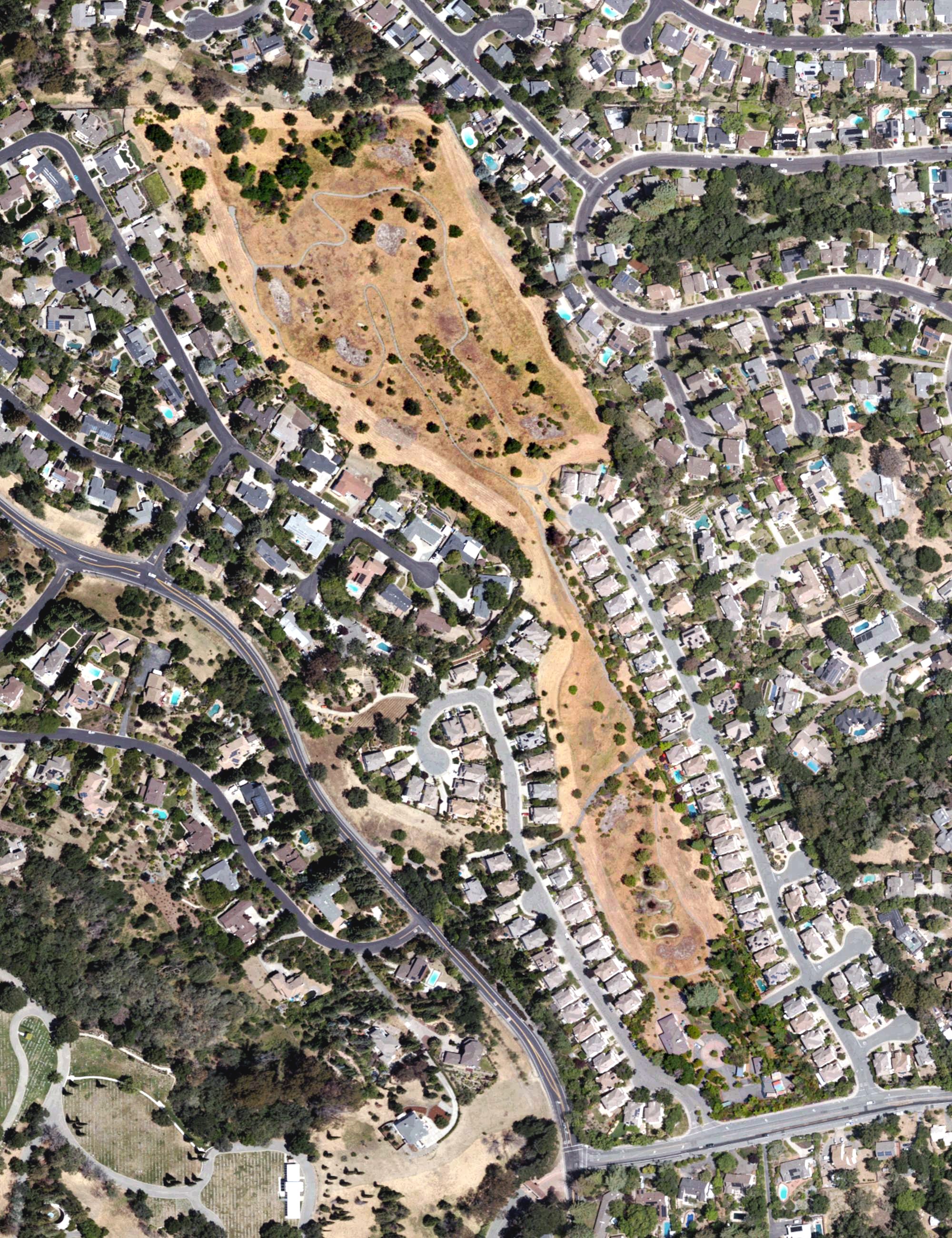 Aerial view of Grayson Woods Golf Course, CA