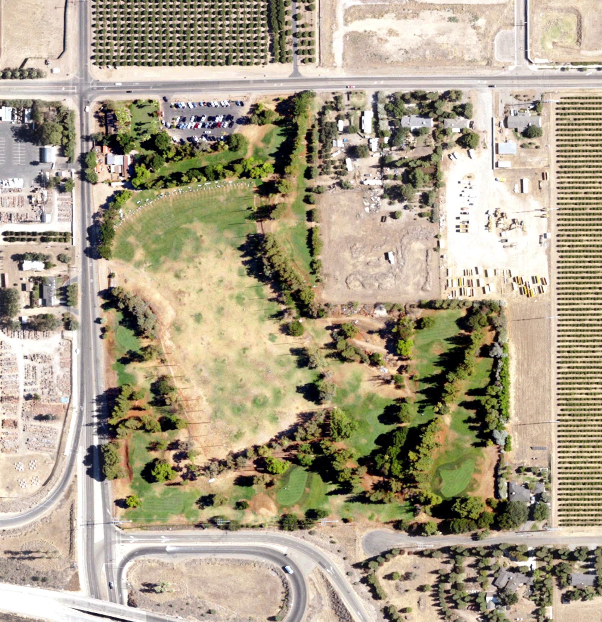 Aerial view of Hank's Shank Par 3 Golf Course, CA