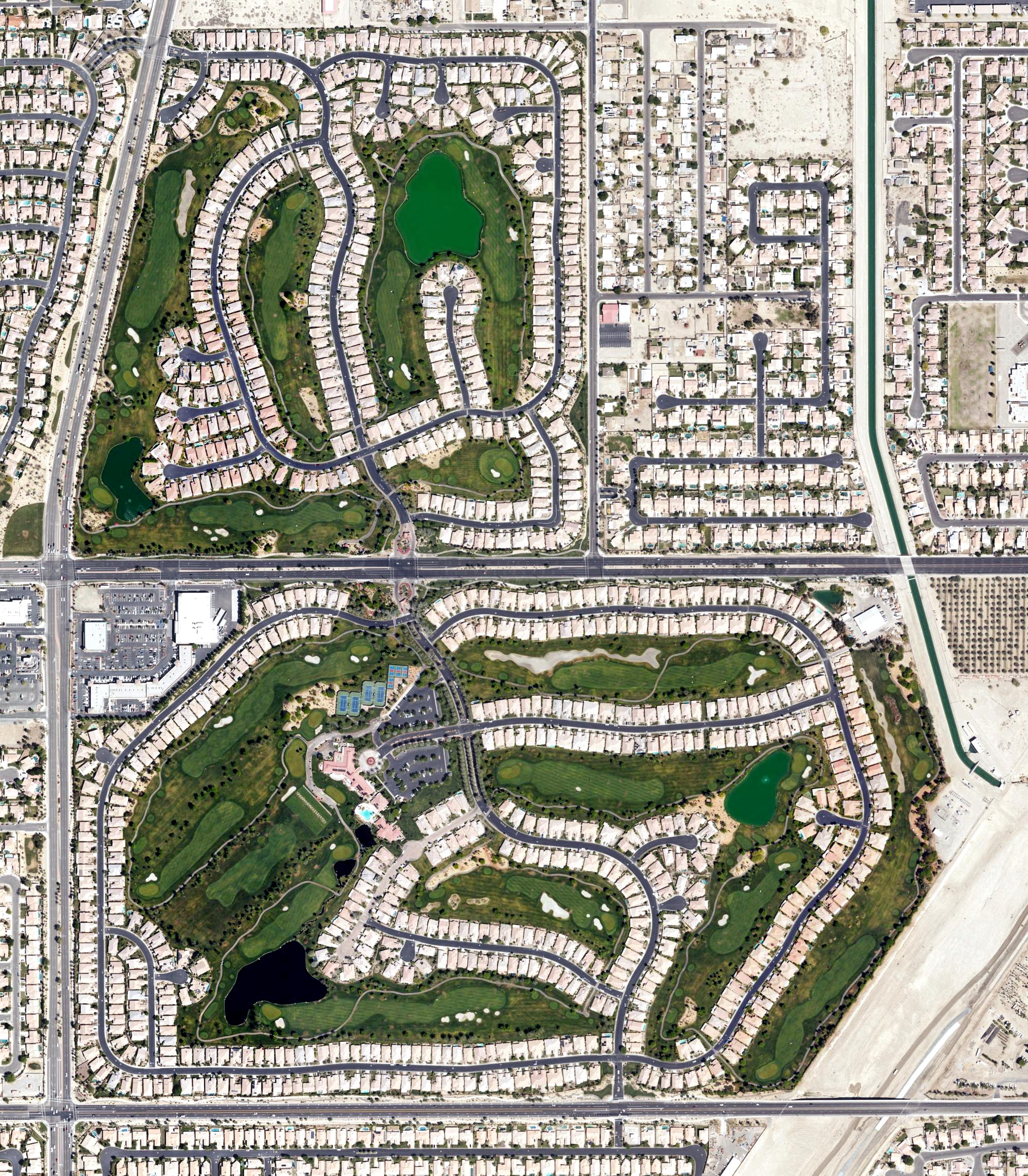 Aerial view of Heritage Palms Country Club, CA