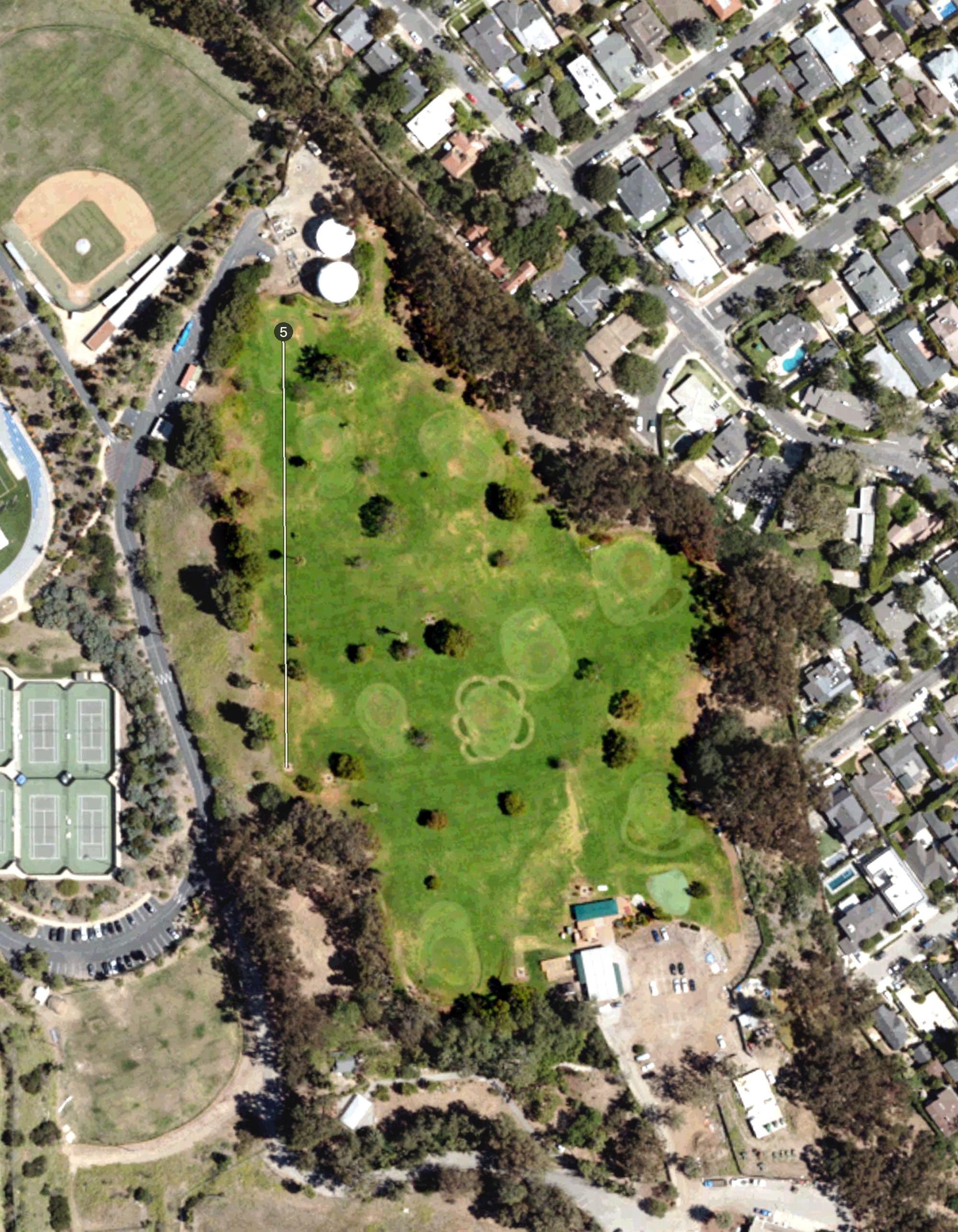 Aerial view of Heroes Golf Course, CA
