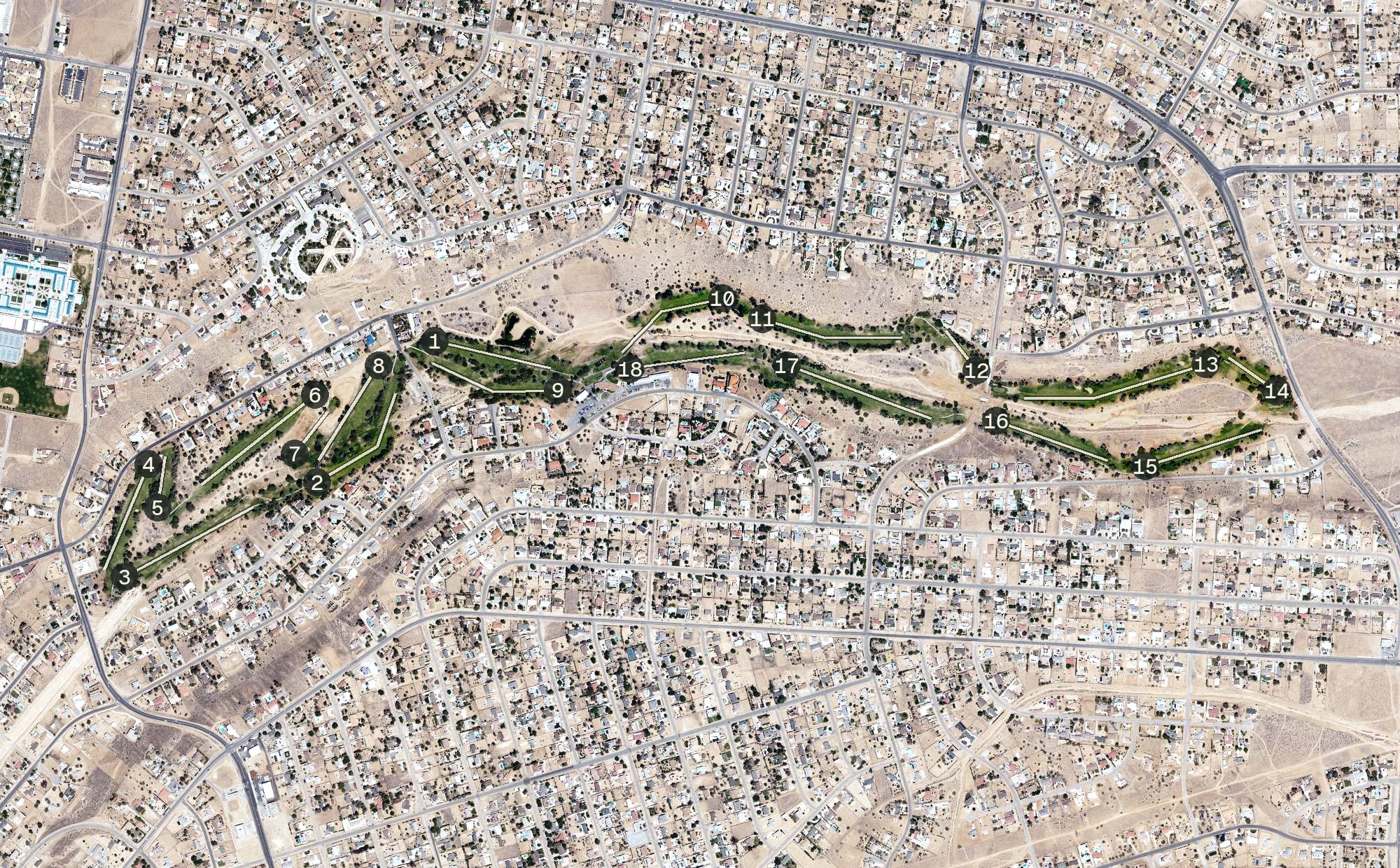 Aerial view of Hesperia Golf & Country Club, CA