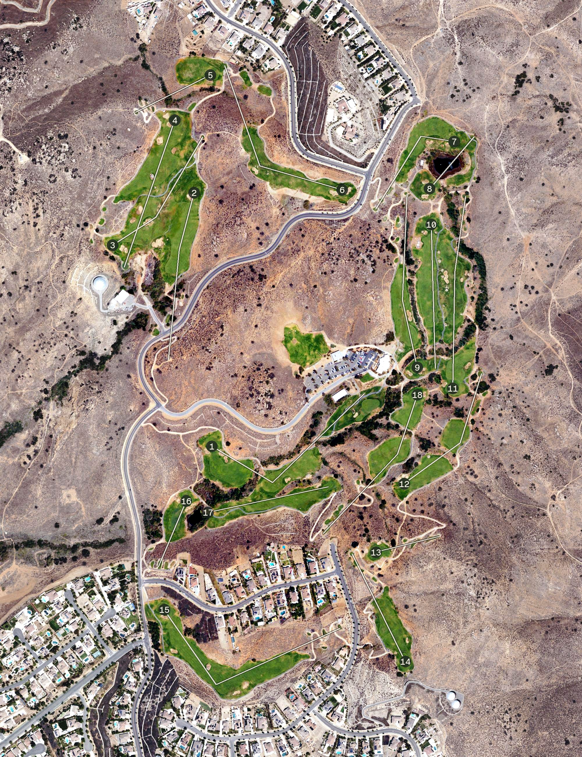 Aerial view of Hidden Valley Golf Club, CA
