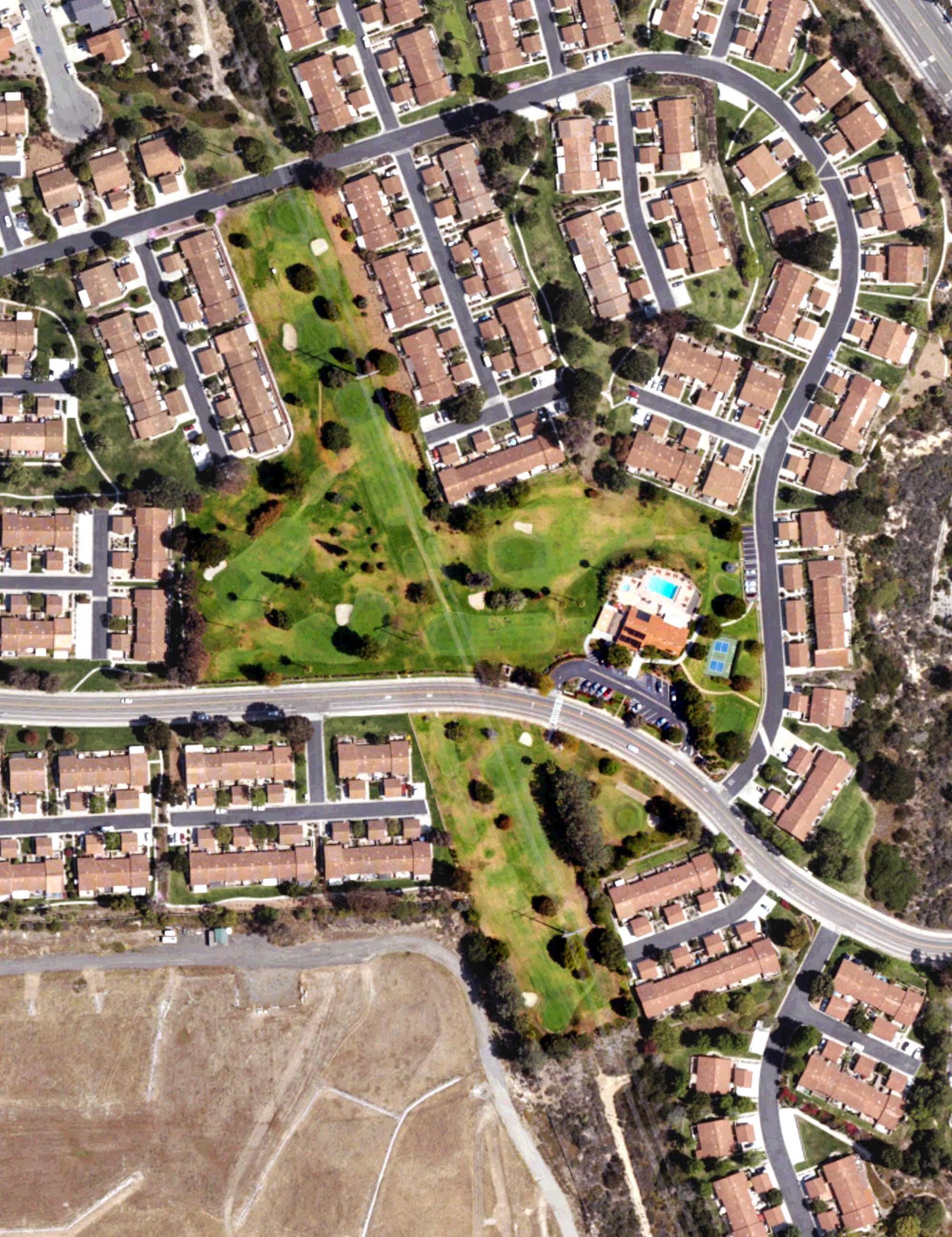 Aerial view of High Country Villas, CA