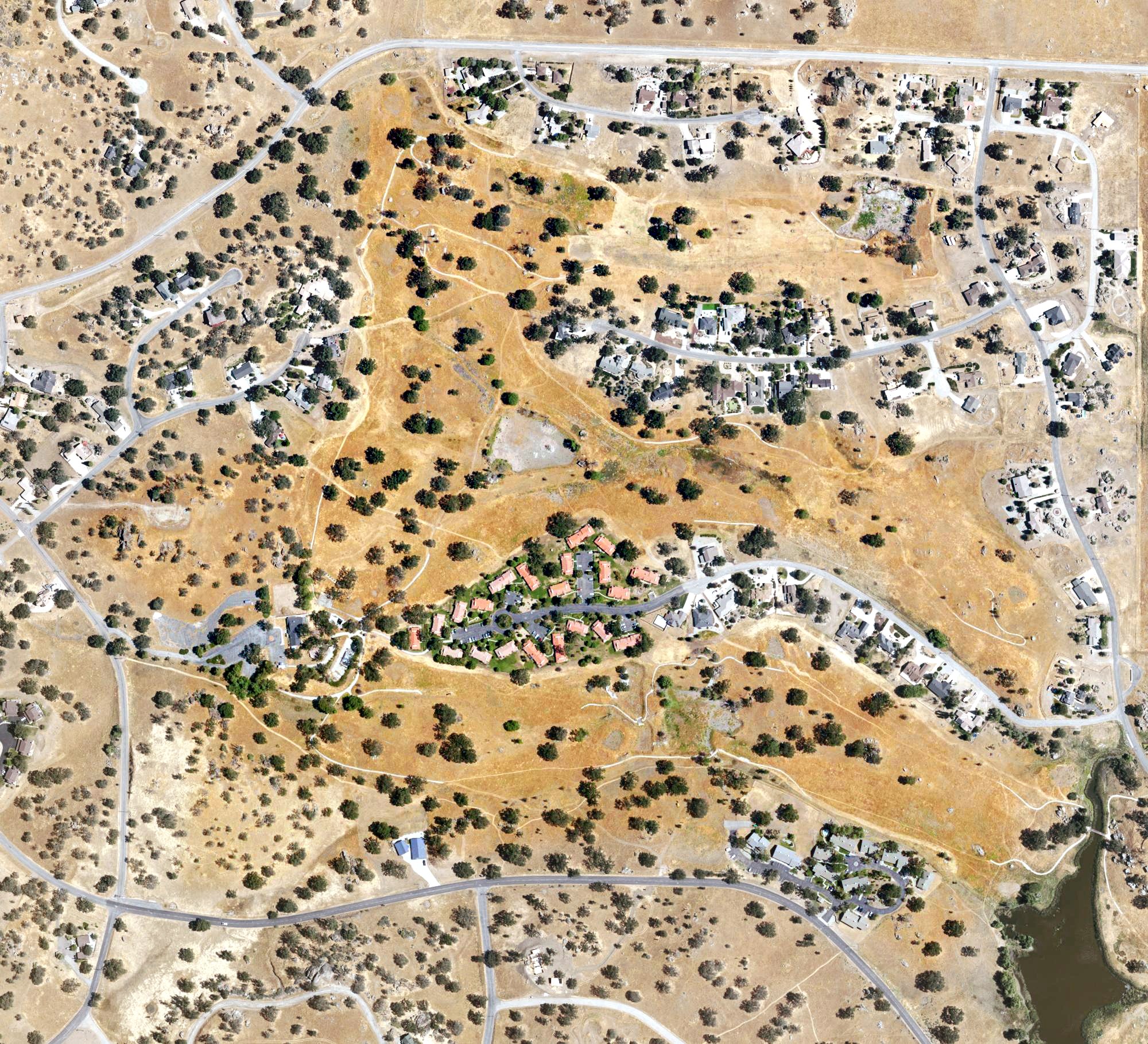 Aerial view of Horse Thief Golf, CA