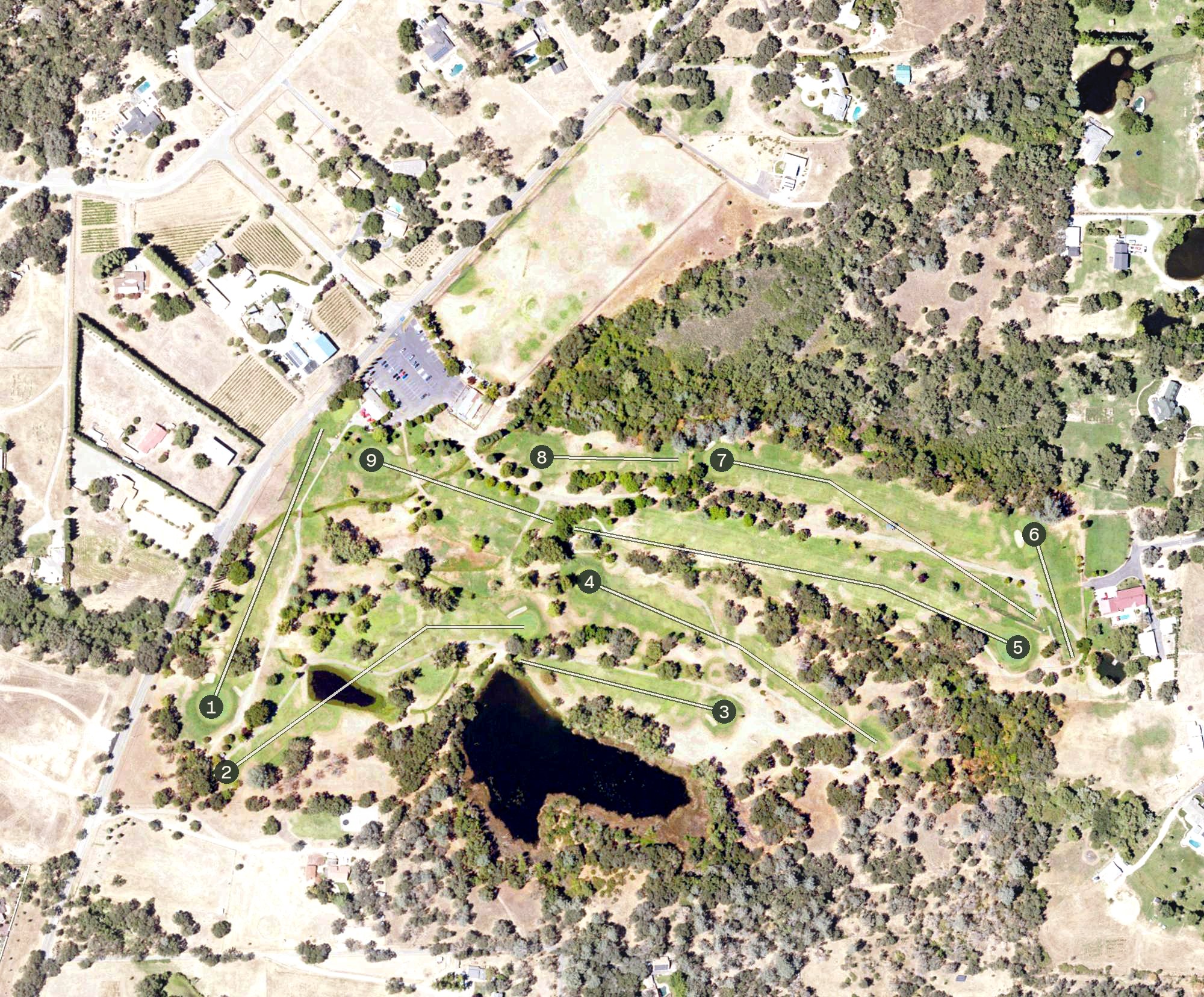 Aerial view of Indian Creek Golf Club, CA