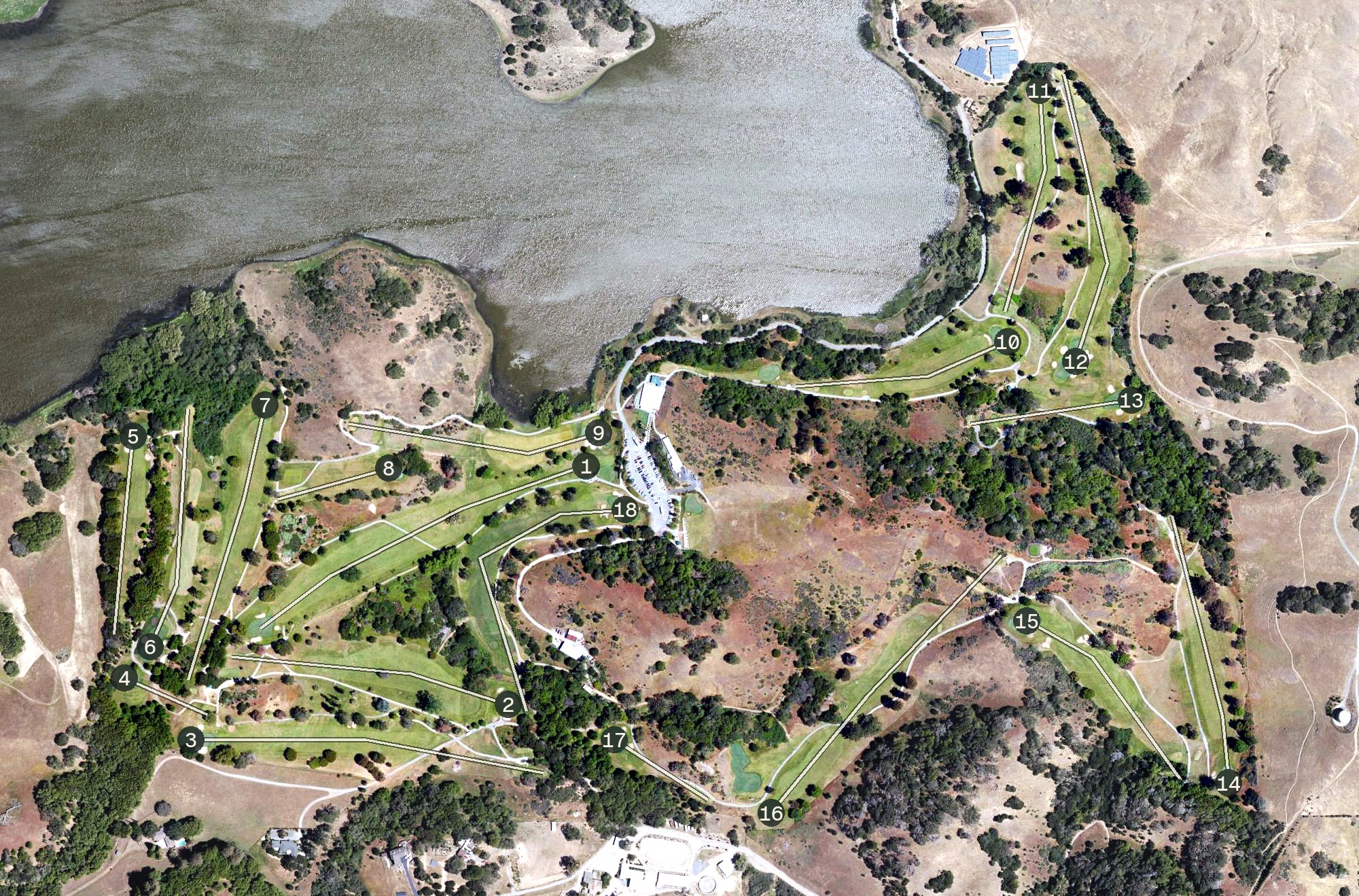 Aerial view of Indian Valley Golf Club, CA