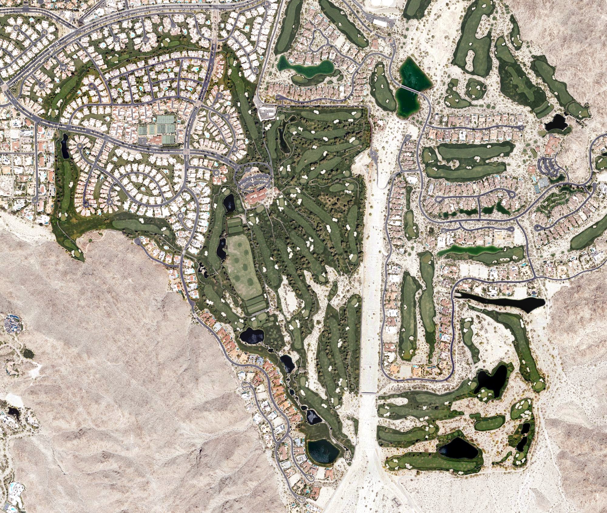 Aerial view of Ironwood Country Club, CA