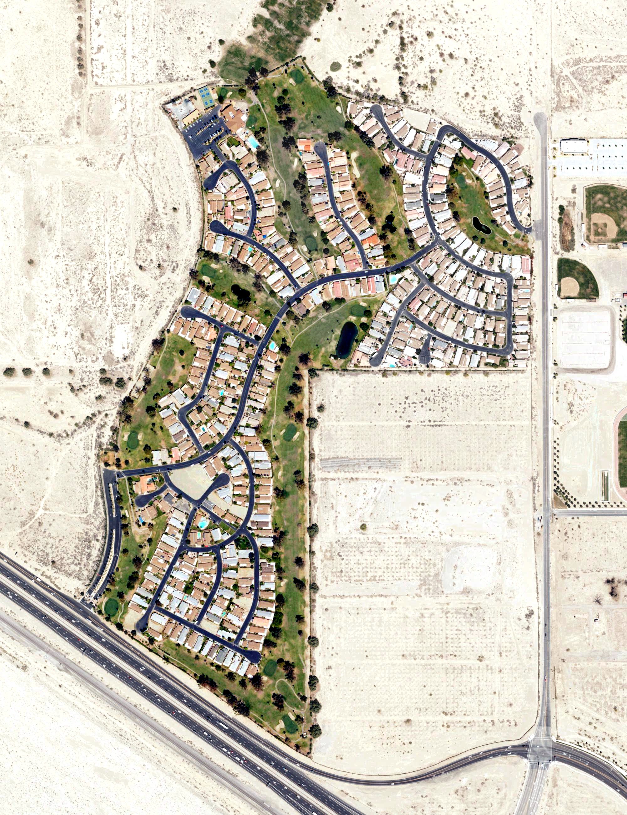 Aerial view of Ivey Ranch Country Club, CA