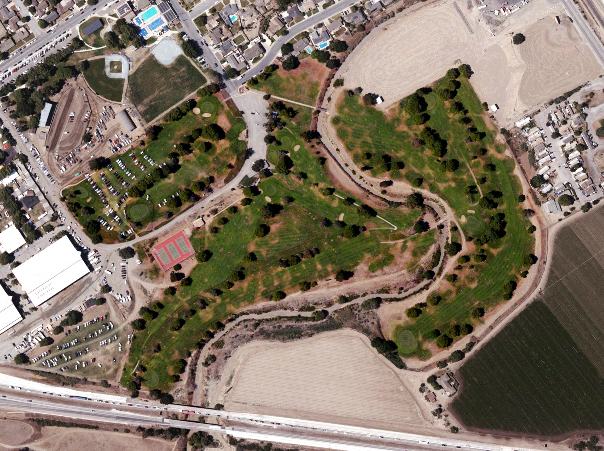 Aerial view of King City Golf Course, CA