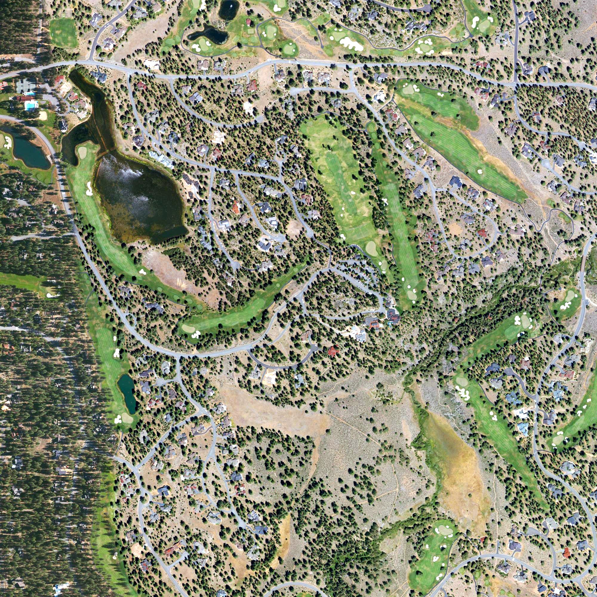 Aerial view of Lahontan Golf Course, CA